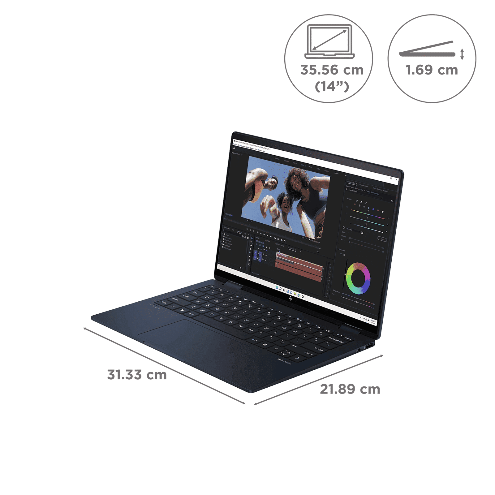 HP Envy x360 14-fc0178TU Intel Core Ultra 5 Touchscreen 2-in-1 Laptop (16GB, 512GB SSD, Windows 11 Home, 14 inch 3K OLED UWVA Display, MS Office 2024, Atmospheric Blue, 1.39 KG)_2