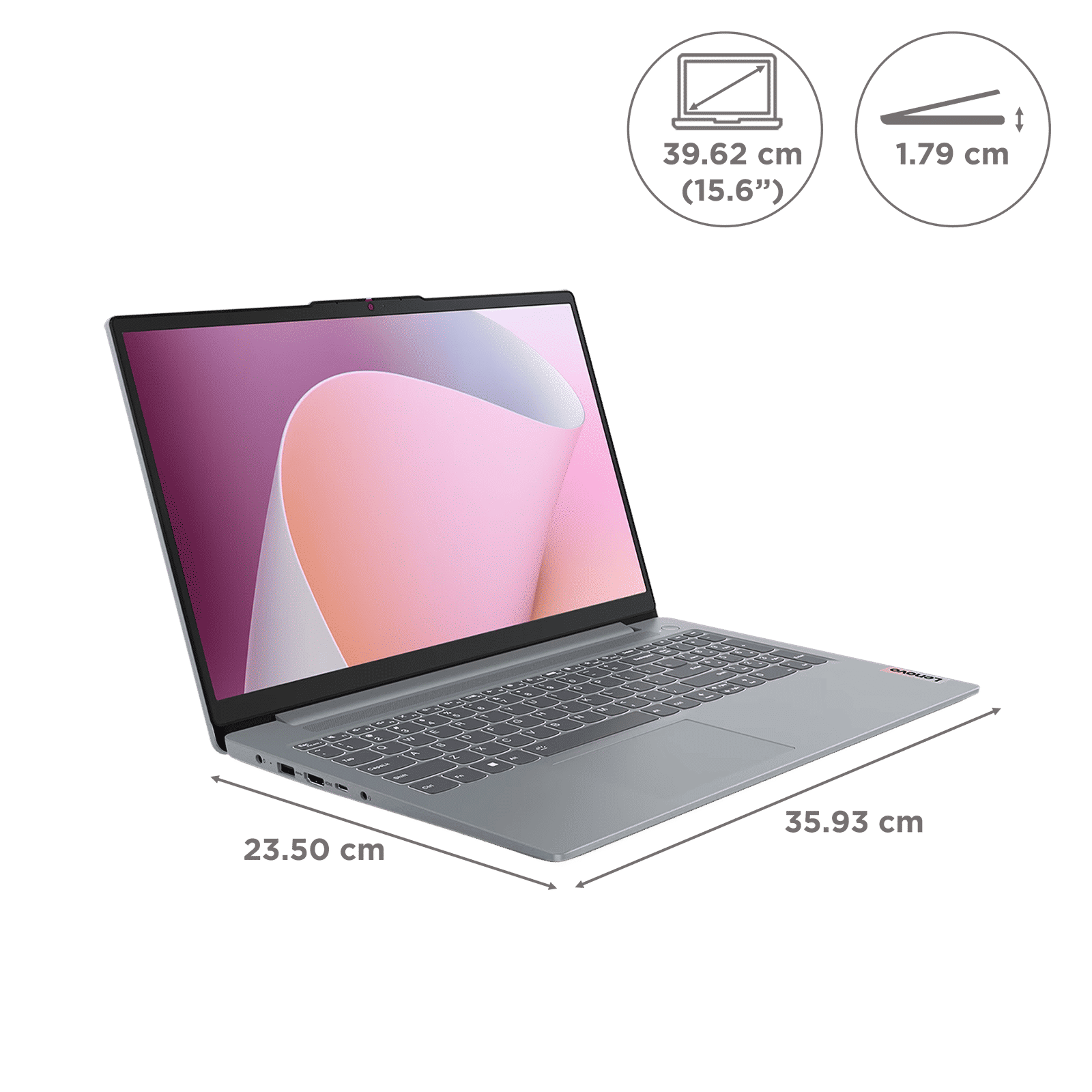 Lenovo IdeaPad Slim 3 15AMN8 AMD Ryzen 5 7520U Thin & Light Laptop (16GB, 512GB SSD, Windows 11 Home, 15.6 inch Full HD IPS Display, MS Office Home 2024, 1.62 KG)_4