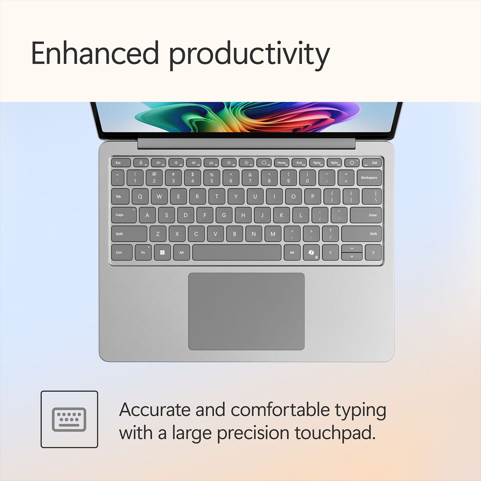 Microsoft Surface Qualcomm Snapdragon X Plus Touchscreen Ultra Thin Laptop (16GB, 512GB SSD, Windows 11 Home, 13 inch PixelSense LCD Display, Platinum, 1.22 KG)_4