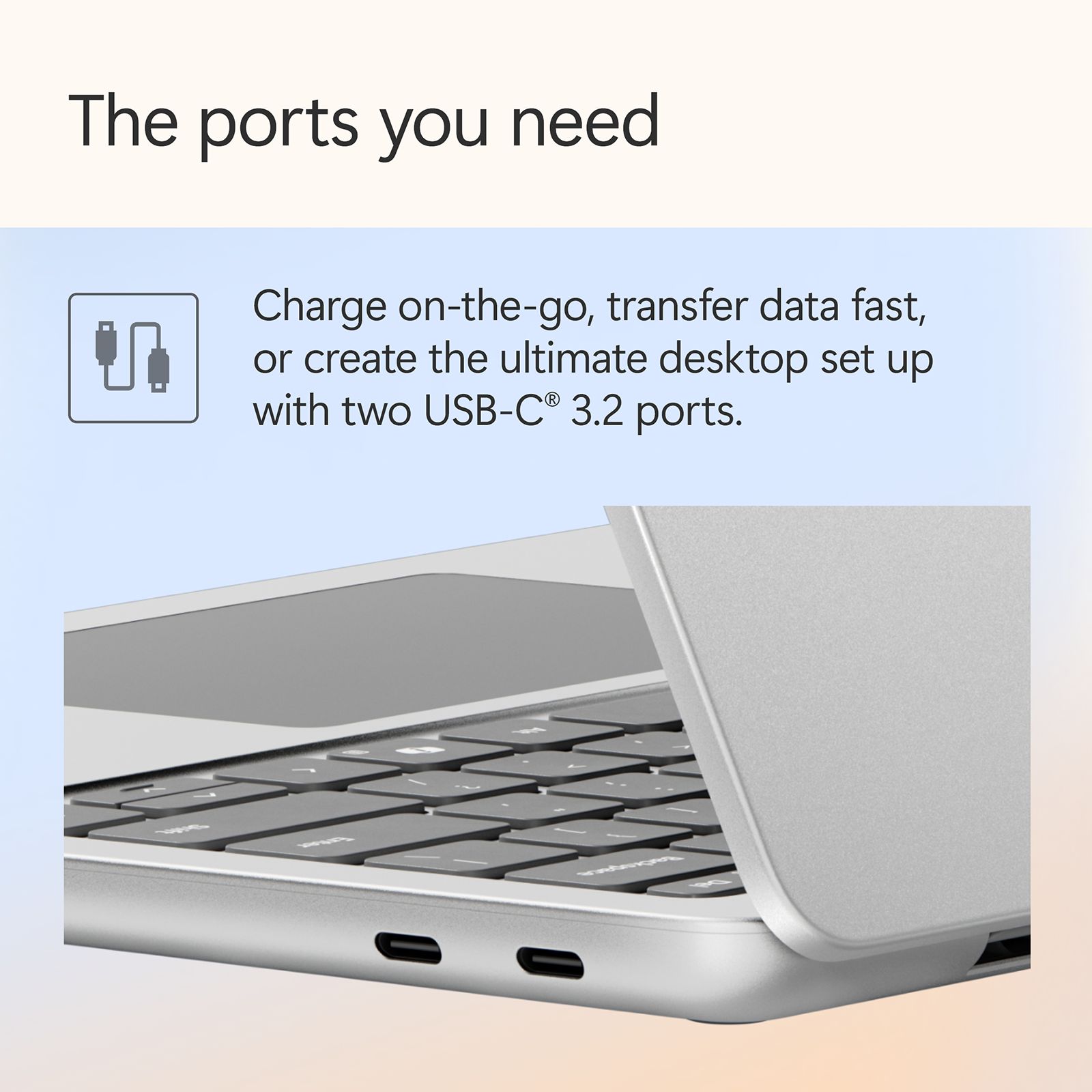 Microsoft Surface Qualcomm Snapdragon X Plus Touchscreen Ultra Thin Laptop (16GB, 256GB SSD, Windows 11 Home, 13 inch PixelSense LCD Display, Platinum, 1.22 KG)_5