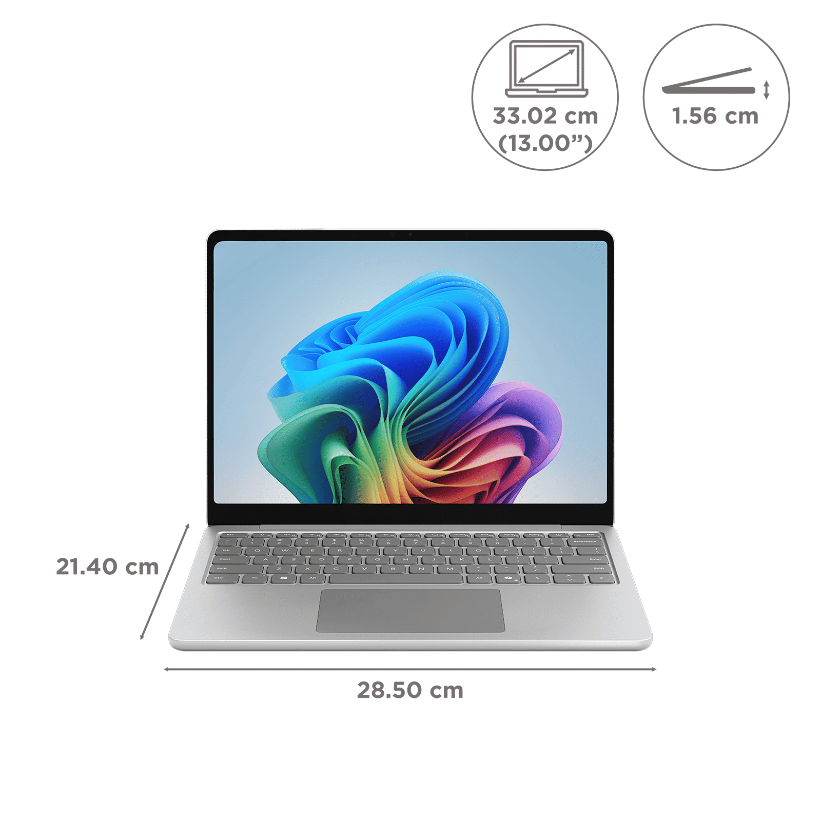 Microsoft Surface Qualcomm Snapdragon X Plus Touchscreen Ultra Thin Laptop (16GB, 256GB SSD, Windows 11 Home, 13 inch PixelSense LCD Display, Platinum, 1.22 KG)_2