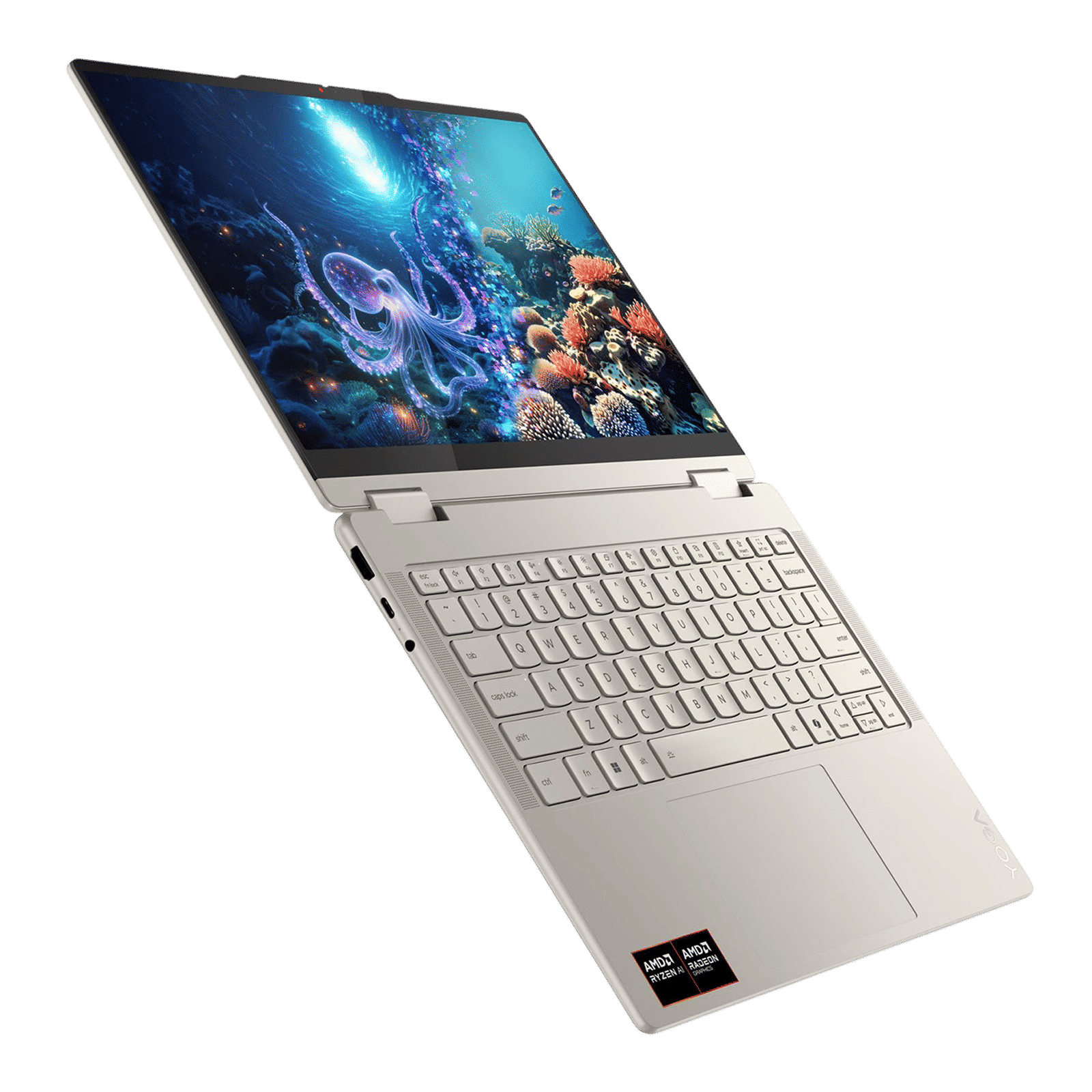 Lenovo Yoga 7 14AKP10 AMD Ryzen AI 7 350 Touchscreen 2-in-1 Laptop (32GB, 1TB SSD, Windows 11 Home, 14 inch WUXGA OLED Display, MS Office Home 2024, Seashell, 1.38 KG)_15