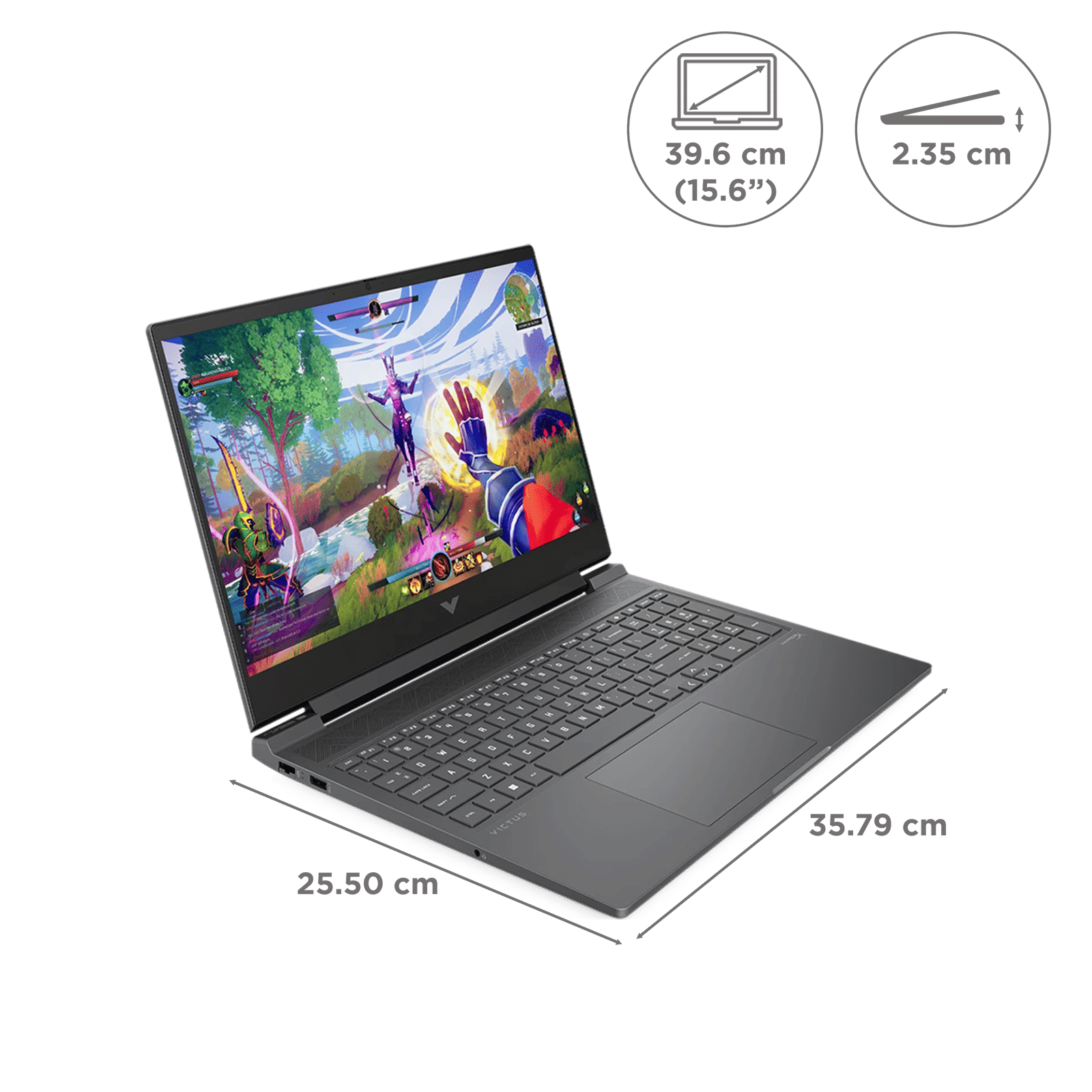 HP Victus 15-fa2316TX Intel Core i5 14th Gen Gaming Laptop (24GB, 512GB SSD, Windows 11 Home, 6GB Graphics, 15.6 inch 144 Hz Full HD IPS Display, NVIDIA GeForce RTX 3050, Mica Silver, 2.29 KG)_2