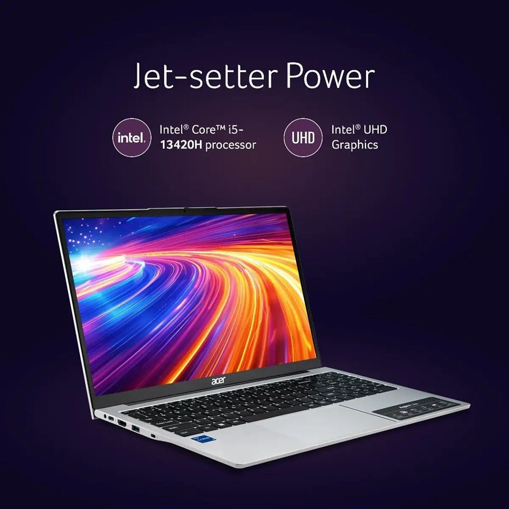acer Aspire Lite Intel Core i5 13th Gen Thin & Light Laptop (16GB, 512GB SSD, Windows 11 Home, 15.6 inch Full HD IPS Display, MS Office, Pure Silver, 1.70 KG)_3