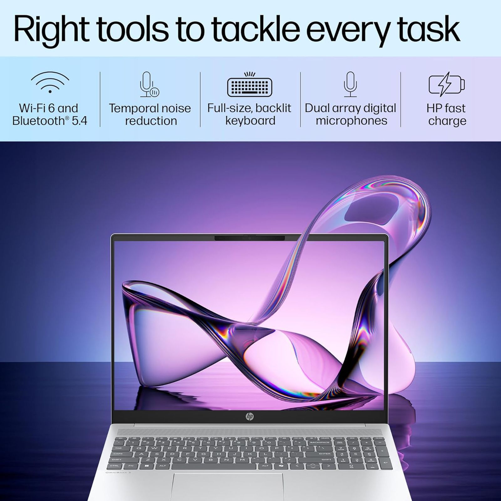 HP OmniBook 5 16-ba1008TU Intel Core i5 13th Gen Laptop (16GB, 512GB SSD, Windows 11 Home, 16 inch 2K IPS Display, MS Office 2024, Glacier Silver Aluminum, 1.77 KG)_15