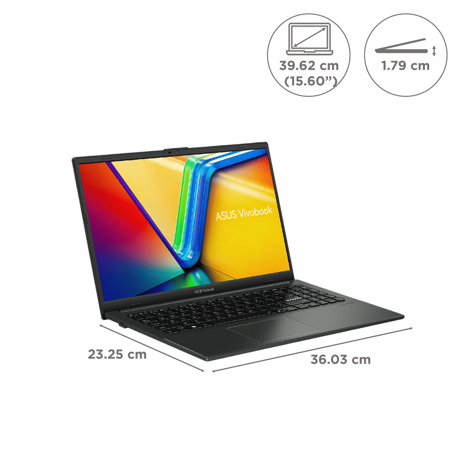 ASUS Vivobook Go 15 E1504FA-BQ2490WS AMD Ryzen 5 Thin and Light Laptop (16GB, 512GB SSD, Windows 11 Home, 15.6 inch Full HD IPS Display, MS Office Home 2024, Mixed Black, 1.47 KG)_2
