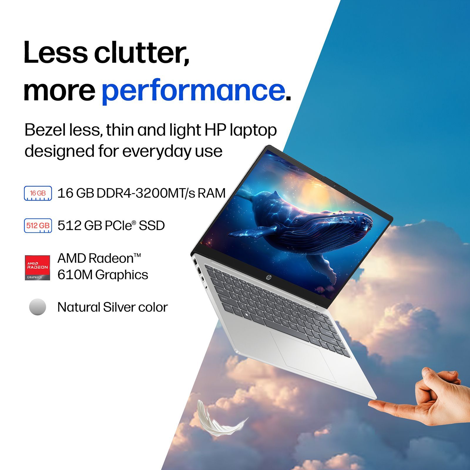 HP 14-em0108AU AMD Ryzen 5 Laptop (16GB, 512GB SSD, Windows 11 Home, 14 inch Full HD IPS Display, MS Office 2024, Natural Silver, 1.4 KG) HP 14-em0108AU AMD Ryzen 5 Laptop (16GB, 512GB SSD, Windows 11 Home, 14 inch Full HD IPS Display, MS Office 2024, Natural Silver, 1.4 KG)_5