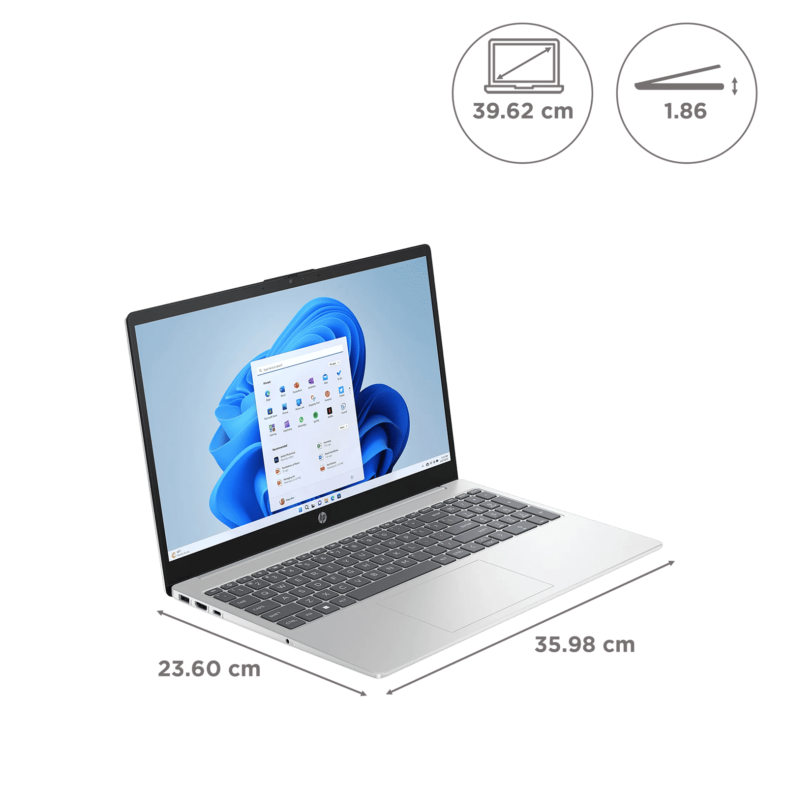 HP 15-fc0782AU AMD Ryzen 5 Laptop (16GB, 512GB SSD, Windows 11 Home, 15.6 inch Full HD IPS Display, Natural Silver, 1.59 KG)_2