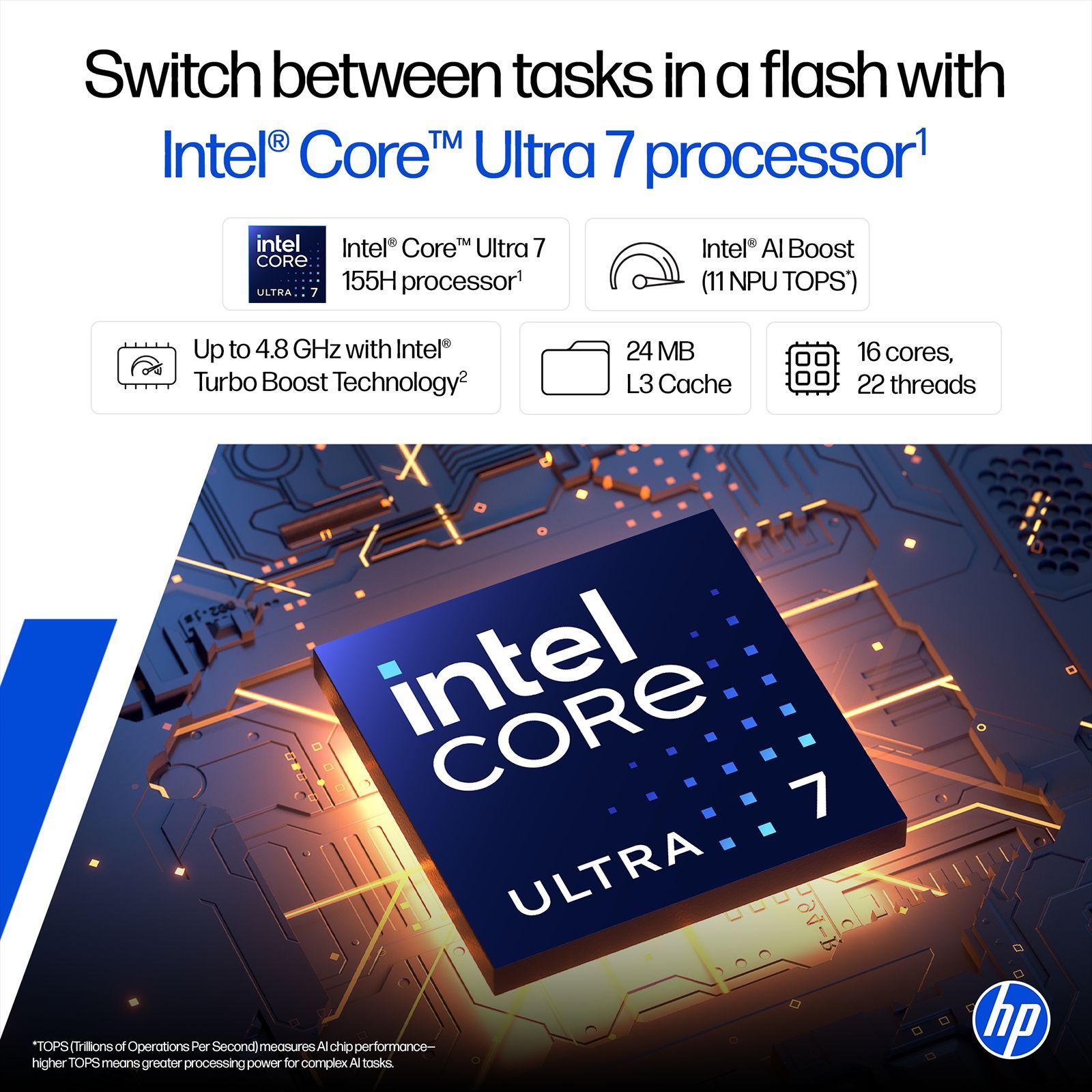 HP 14-ep1182TU Intel Core Ultra 7 Thin & Light Laptop (24GB, 1 TB SSD, Windows 11 Home, 14 inch Full HD IPS Display, MS Office 2024, Natural Silver, 1.40 KG)_10