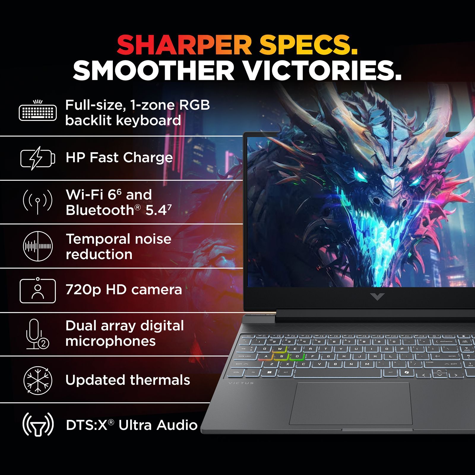 HP Victus 15-fa2539TX Intel Core i5 14th Gen Gaming Laptop (24GB, 512GB SSD, Windows 11, 6GB Graphics, 15.6 Inch 144 Hz Full HD IPS Display, NVIDIA GeForce RTX 4050, MS Office 2024, Mica Silver, 2.29 KG)_6