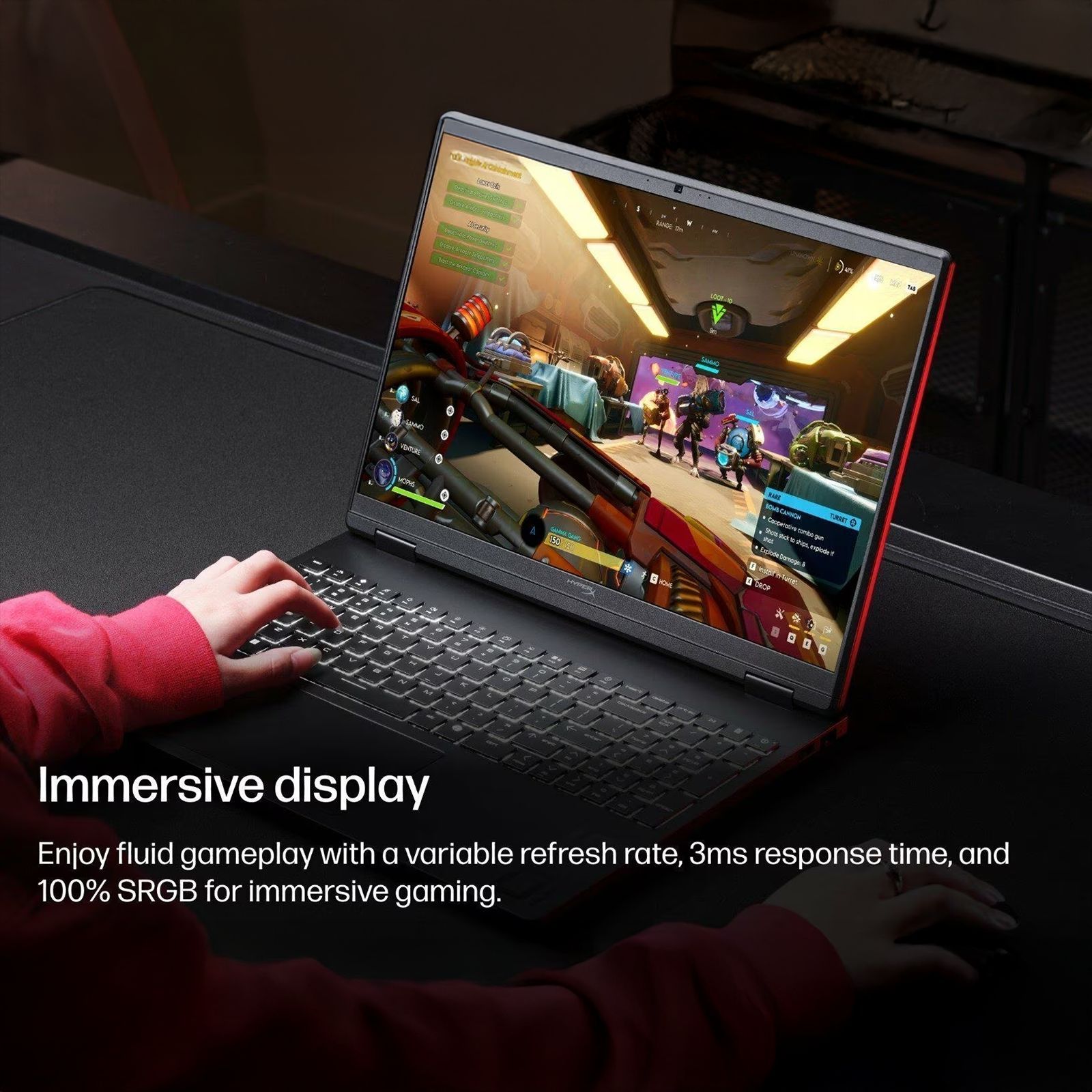 HP HyperX OMEN 15-ga0028TX Intel Core i7 14th Gen Gaming Laptop (24GB, 1TB SSD, Windows 11 Home, 8GB Graphics, 15.3 inch 180 Hz WQXGA IPS Display, NVIDIA GeForce RTX 5050, MS Office Home 2024, Shadow Black, 2.21 KG)_9