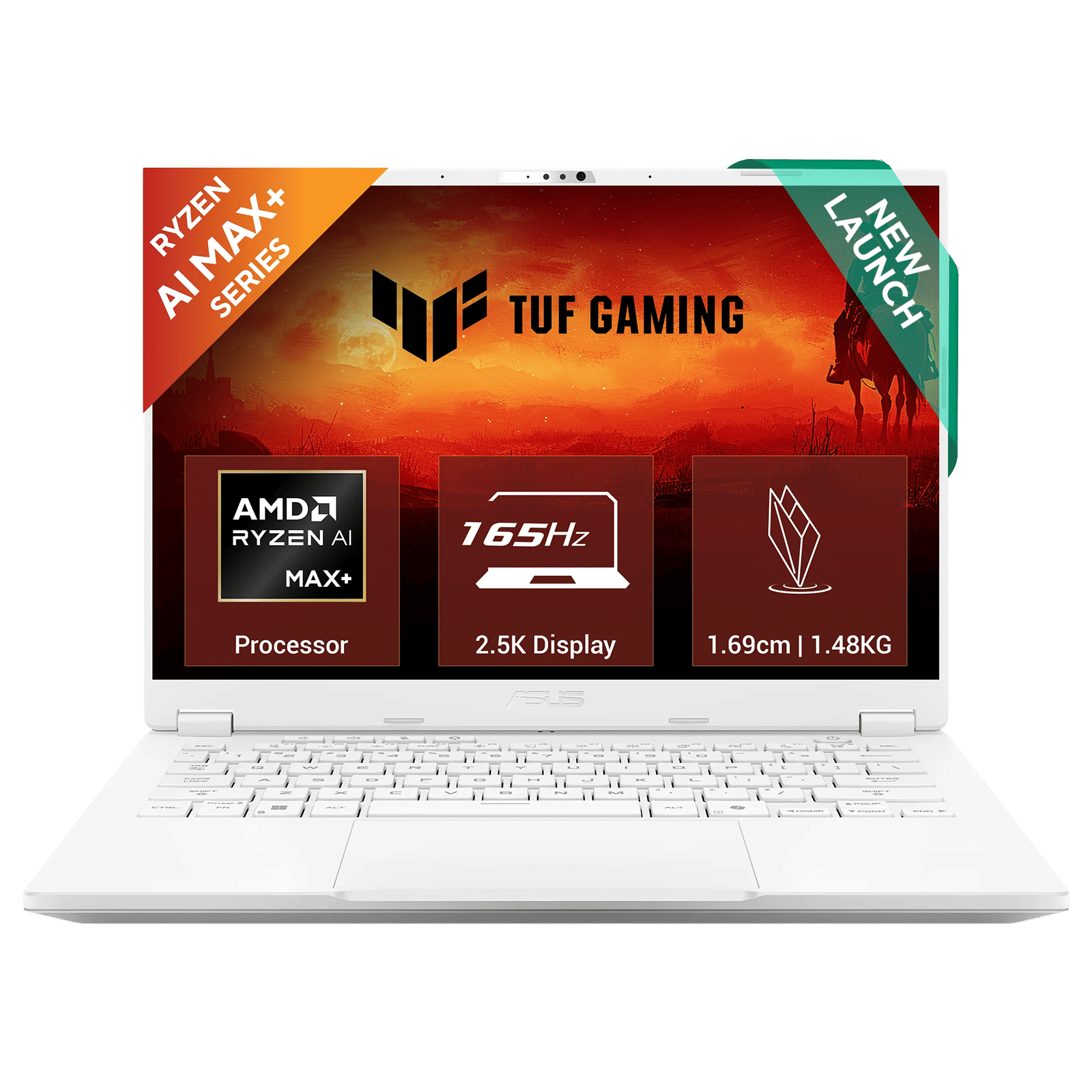 ASUS TUF A14 FA401EA-RG019WS AMD Ryzen AI Max Plus Gaming Laptop (32GB, 1TB SSD, Windows 11 Home, 14 inch 165 Hz 2.5K WQXGA Display, AMD Radeon, MS Office Home 2024, Moonlight White, 1.48 KG)_1