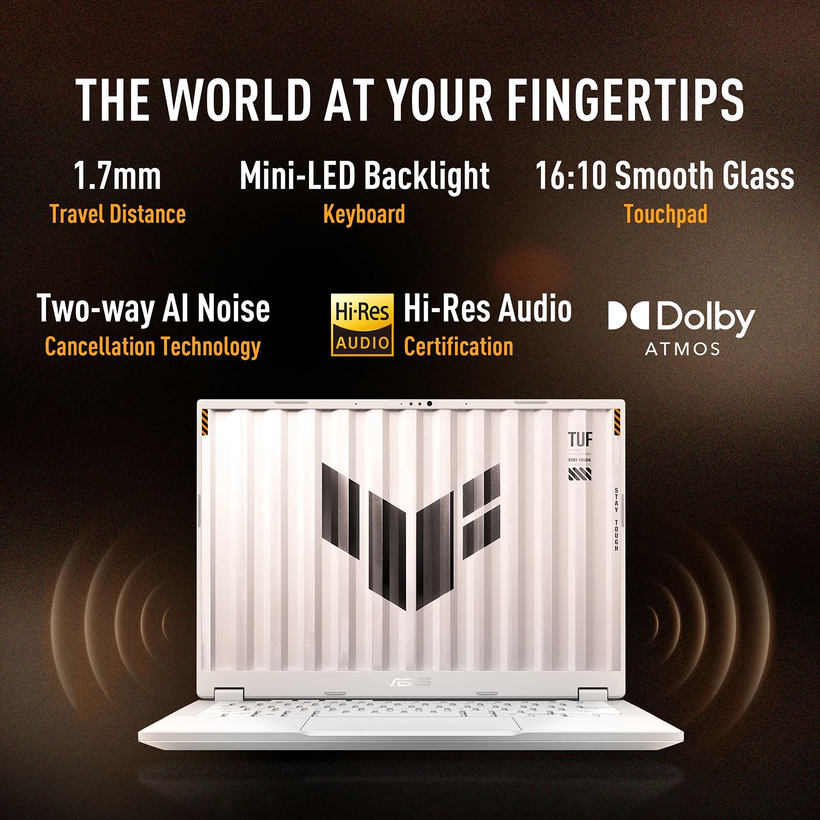 ASUS TUF A14 FA401EA-RG019WS AMD Ryzen AI Max Plus Gaming Laptop (32GB, 1TB SSD, Windows 11 Home, 14 inch 165 Hz 2.5K WQXGA Display, AMD Radeon, MS Office Home 2024, Moonlight White, 1.48 KG)_16