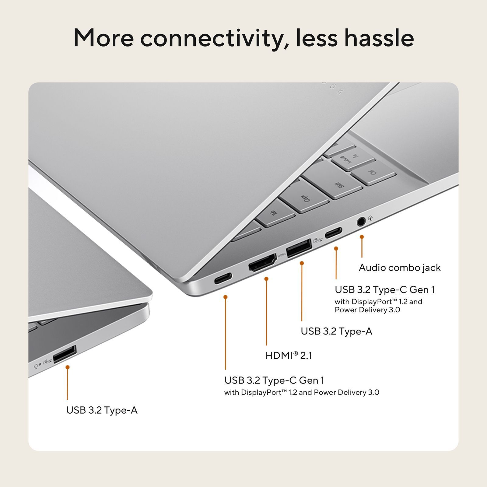 ASUS Vivobook S16 M3607KA-SH115WS AMD Ryzen AI 5 Thin and Light Laptop (16GB, 512GB SSD, Windows 11 Home, 16 inch WUXGA OLED Display, MS Office Home 2024, Cool Silver, 1.7 KG)_11