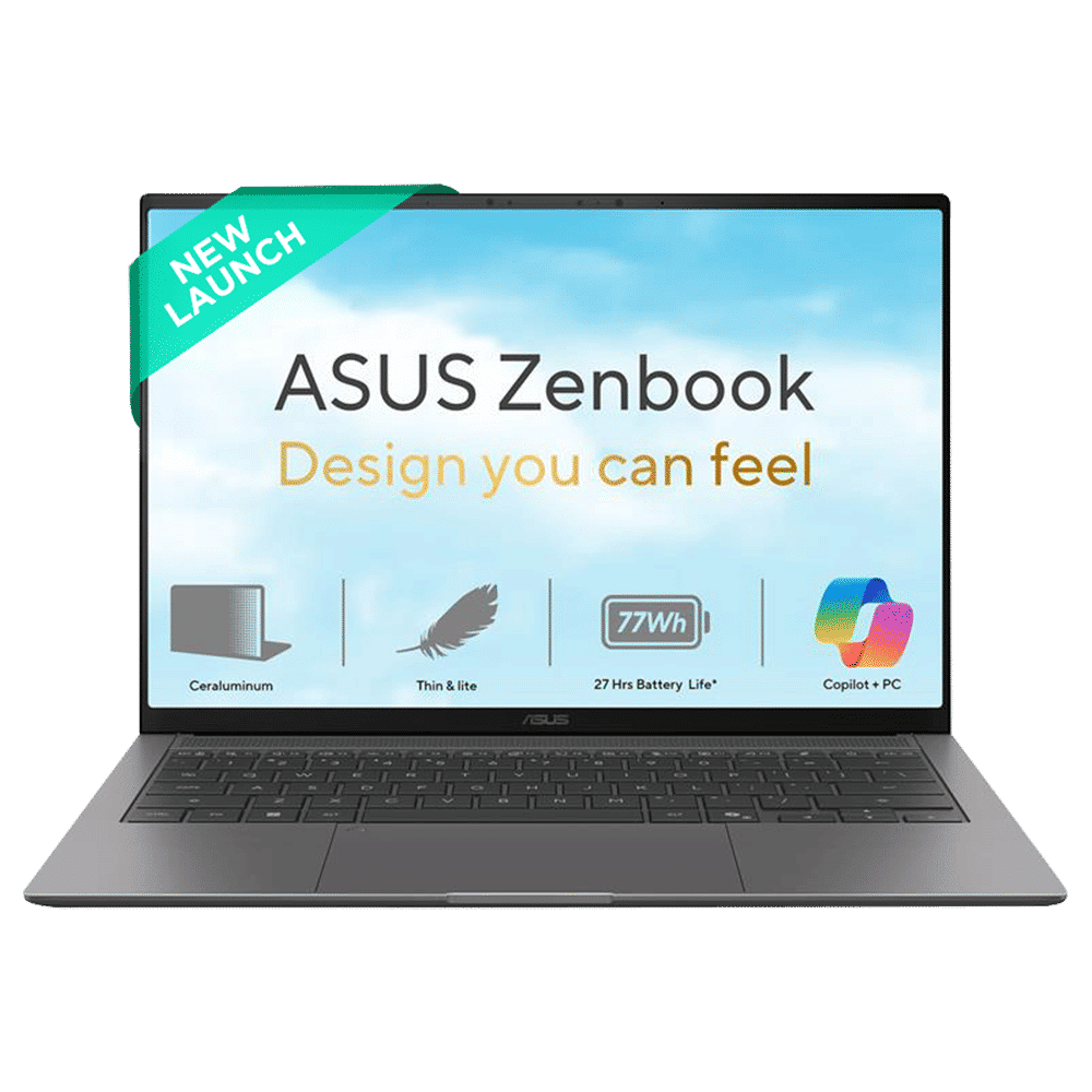 ASUS Zenbook S14 Intel Core Ultra 7 355 Touchscreen Laptop (16GB, 512GB SSD, Windows 11 Home, 14 inch 3K OLED Display, MS Office 2024, Antrim Gray, 1.2 KG)_1