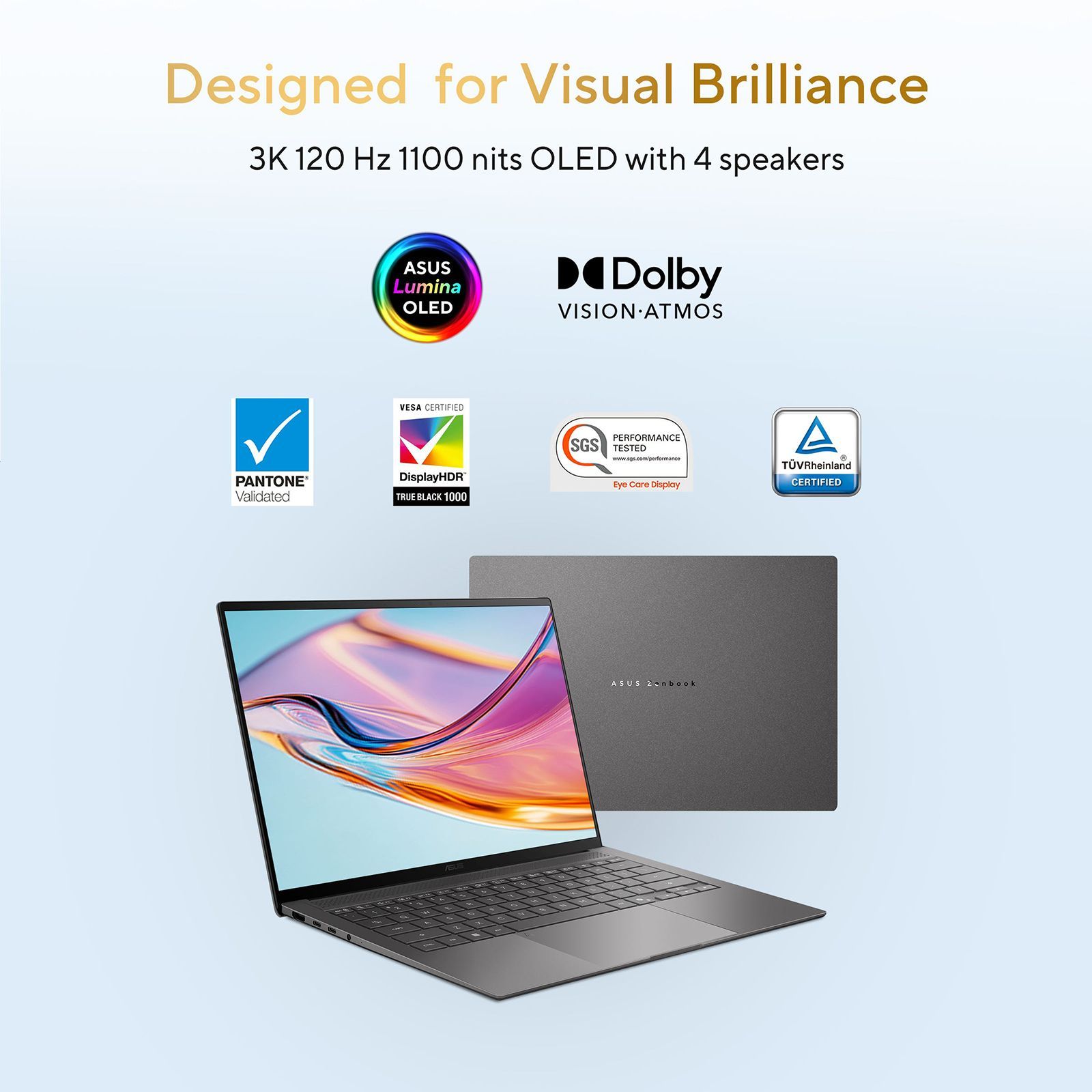 ASUS Zenbook S14 Intel Core Ultra 7 355 Touchscreen Laptop (16GB, 512GB SSD, Windows 11 Home, 14 inch 3K OLED Display, MS Office 2024, Antrim Gray, 1.2 KG)_14