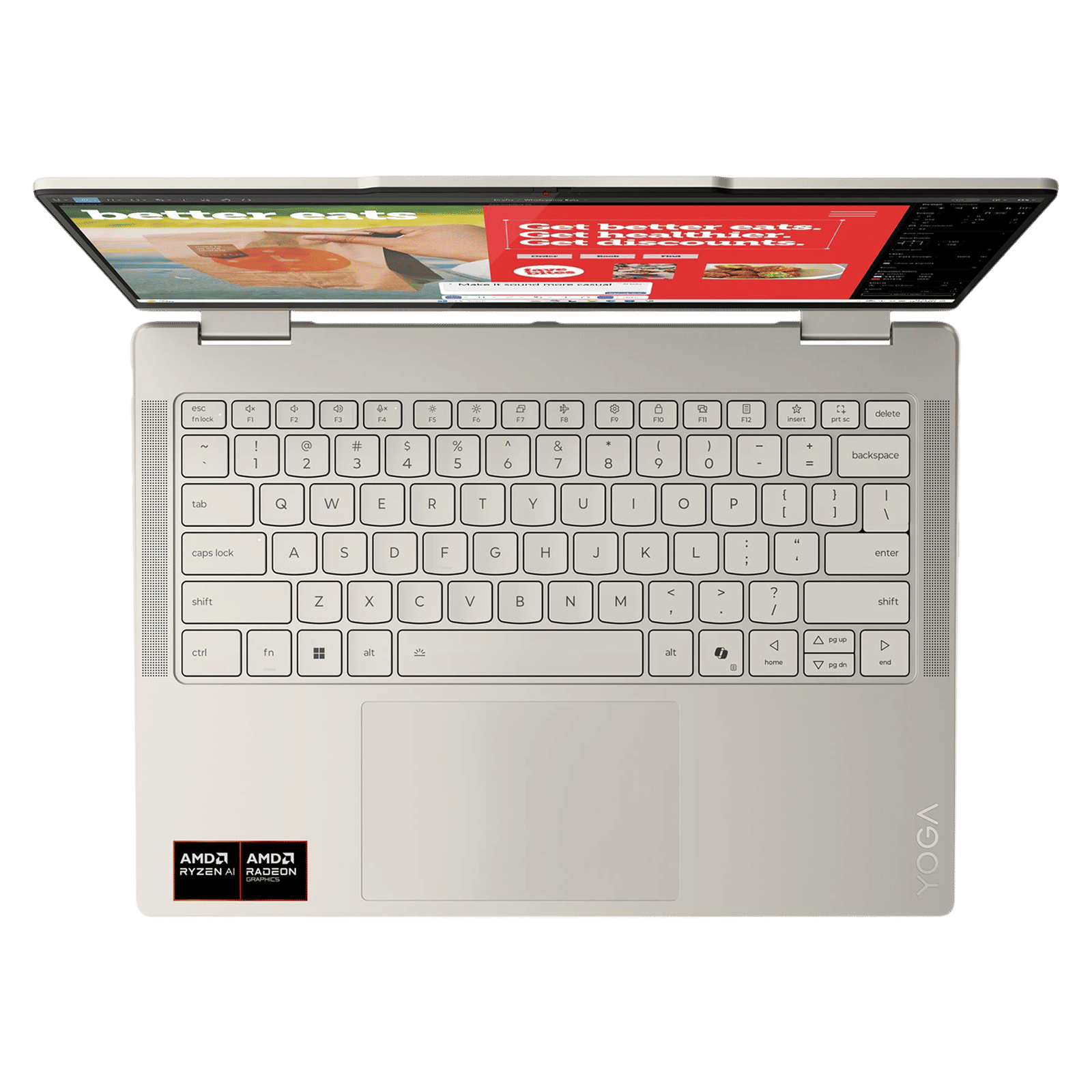 Lenovo Yoga 7 AMD Ryzen AI 7 Touchscreen 2-in-1 Laptop (16GB, 512GB SSD, Windows 11 Home, 14 inch WUXGA OLED Display, MS Office Home 2024, Seashell, 1.38 KG) Lenovo Yoga 7 AMD Ryzen AI 7 Touchscreen 2-in-1 Laptop (16GB, 512GB SSD, Windows 11 Home, 14 inch WUXGA OLED Display, MS Office Home 2024, Seashell, 1.38 KG)_5