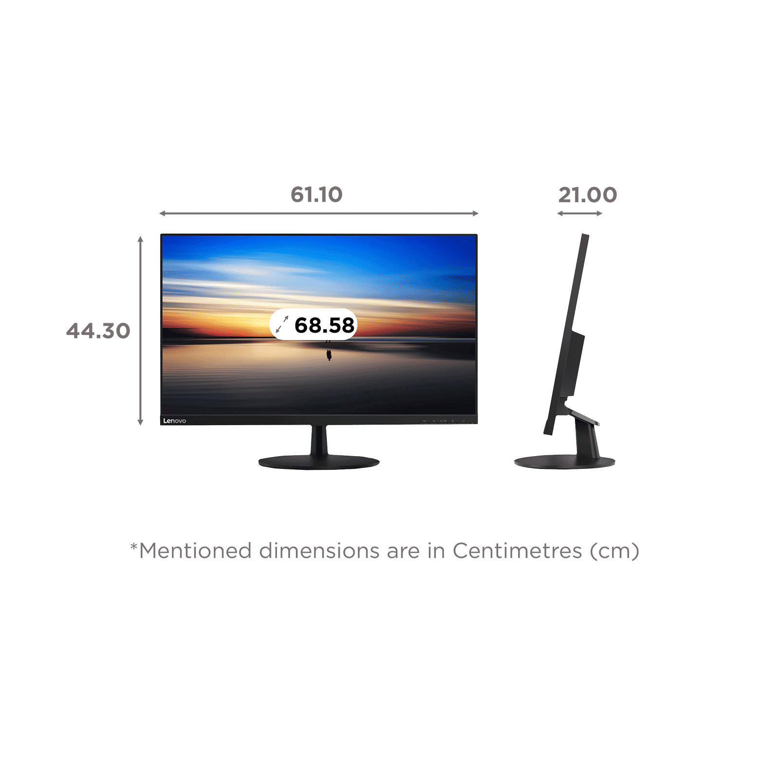 Lenovo L27m-28 68.58 cm (27 inch) Full HD LED Backlit Panel Monitor with FreeSync Technology_2