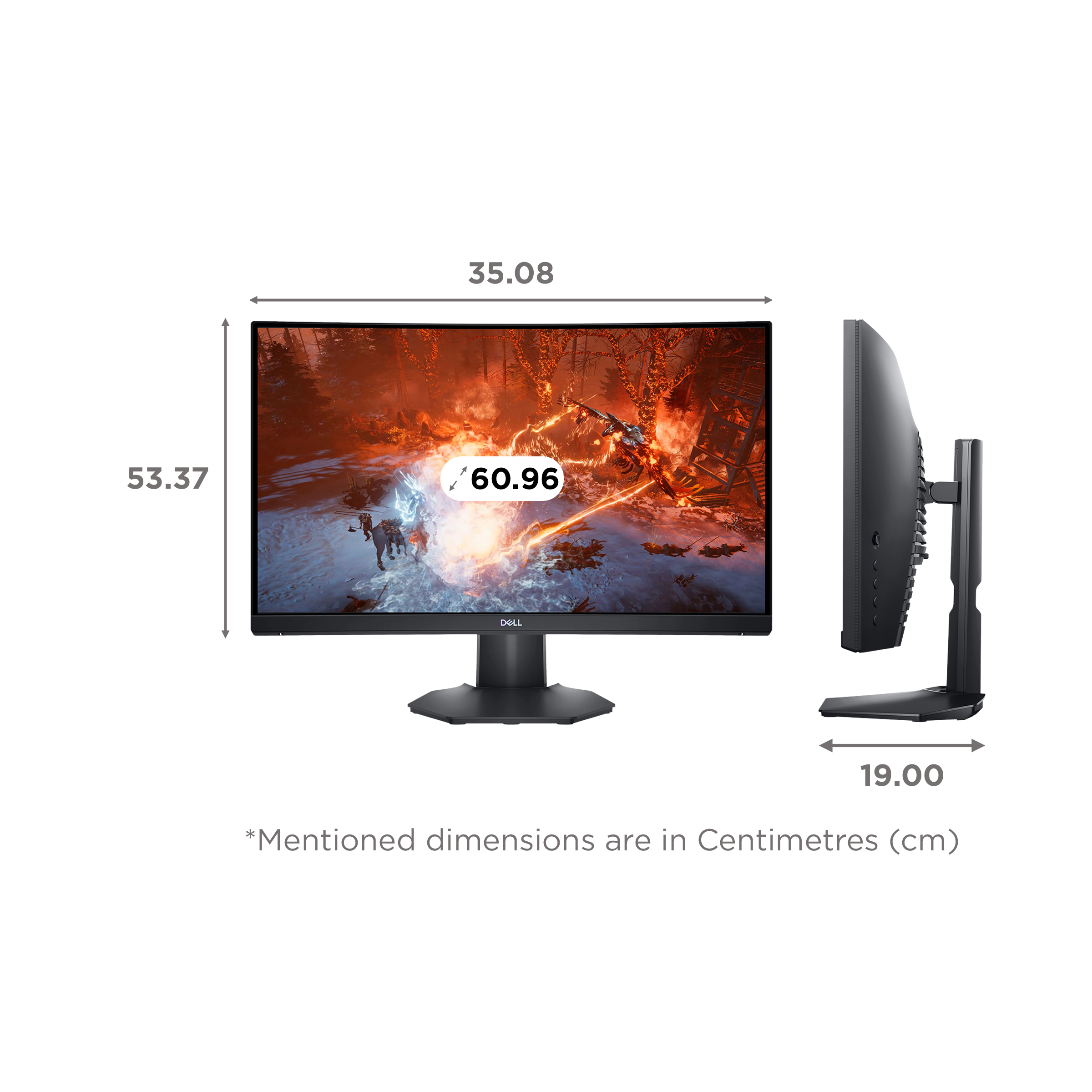 Dell S Series 60.96 cm (24 inch) Full HD VA Panel LCD Curved Height Adjustable Gaming Monitor with AMD FreeSync Premium Technology_2