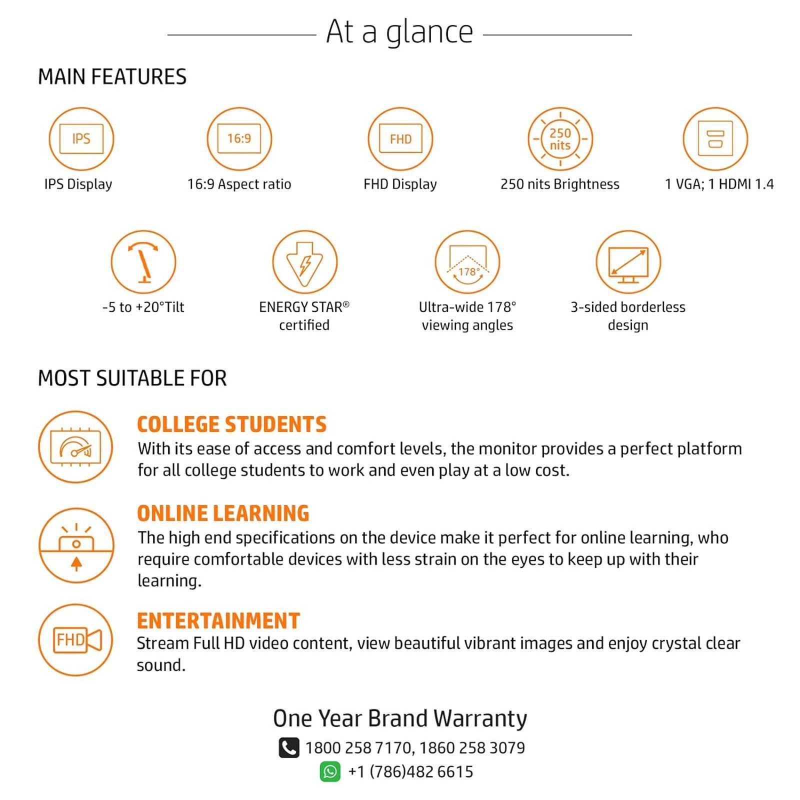 HP V24i 60.45cm (23.8 Inches) Full HD IPS Flat Panel LED Backlight Monitor (with Low Blue Light Mode)_9