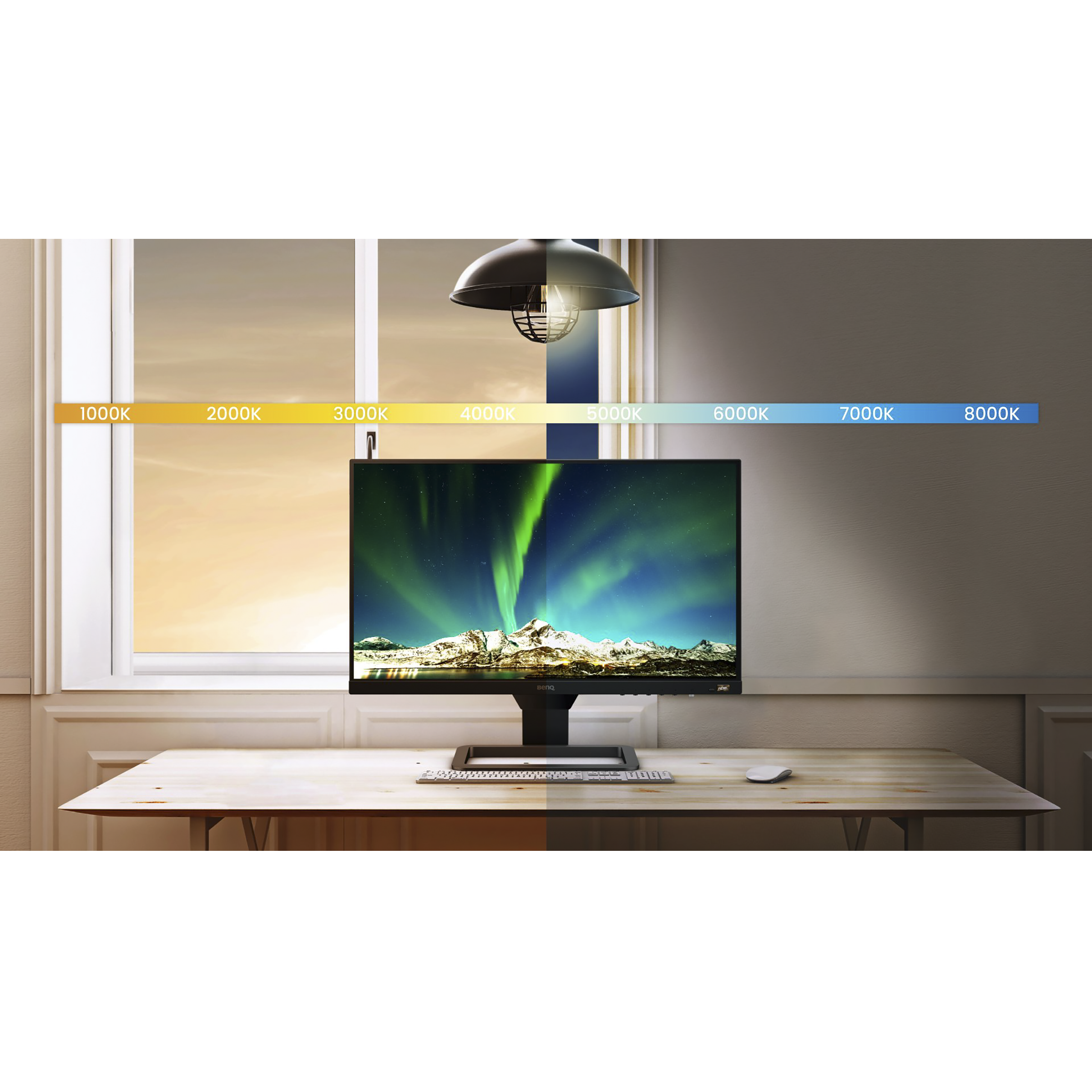 BenQ Home 60.45 cm (23.8 inch) Full HD IPS Panel LED 3-Side Bezel-Less Gaming Monitor with Brightness Intelligence Technology_9