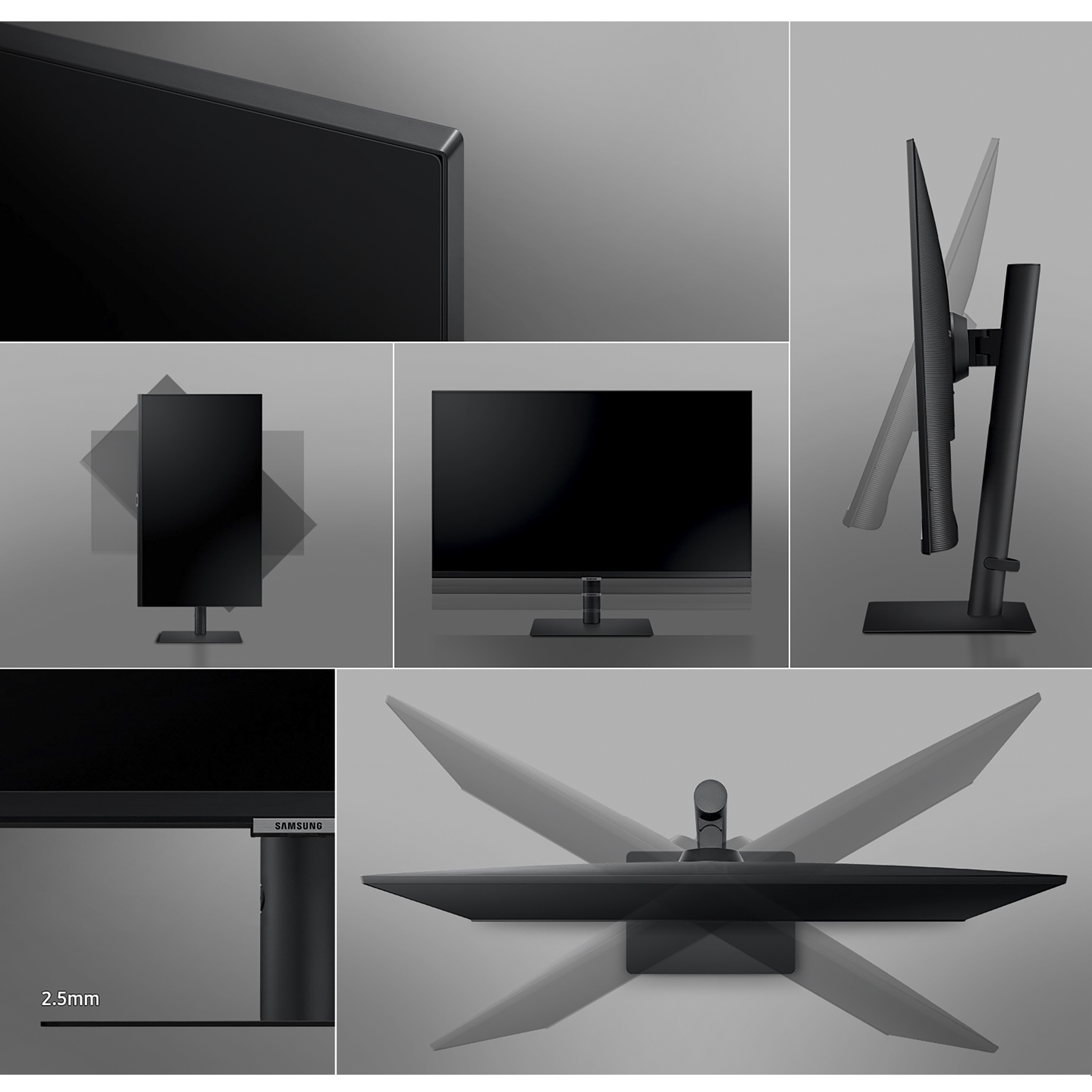 SAMSUNG S60A 61 cm (24 inch) QHD IPS Panel LED Borderless Height Adjustable Monitor with Flicker-Free Technology_14