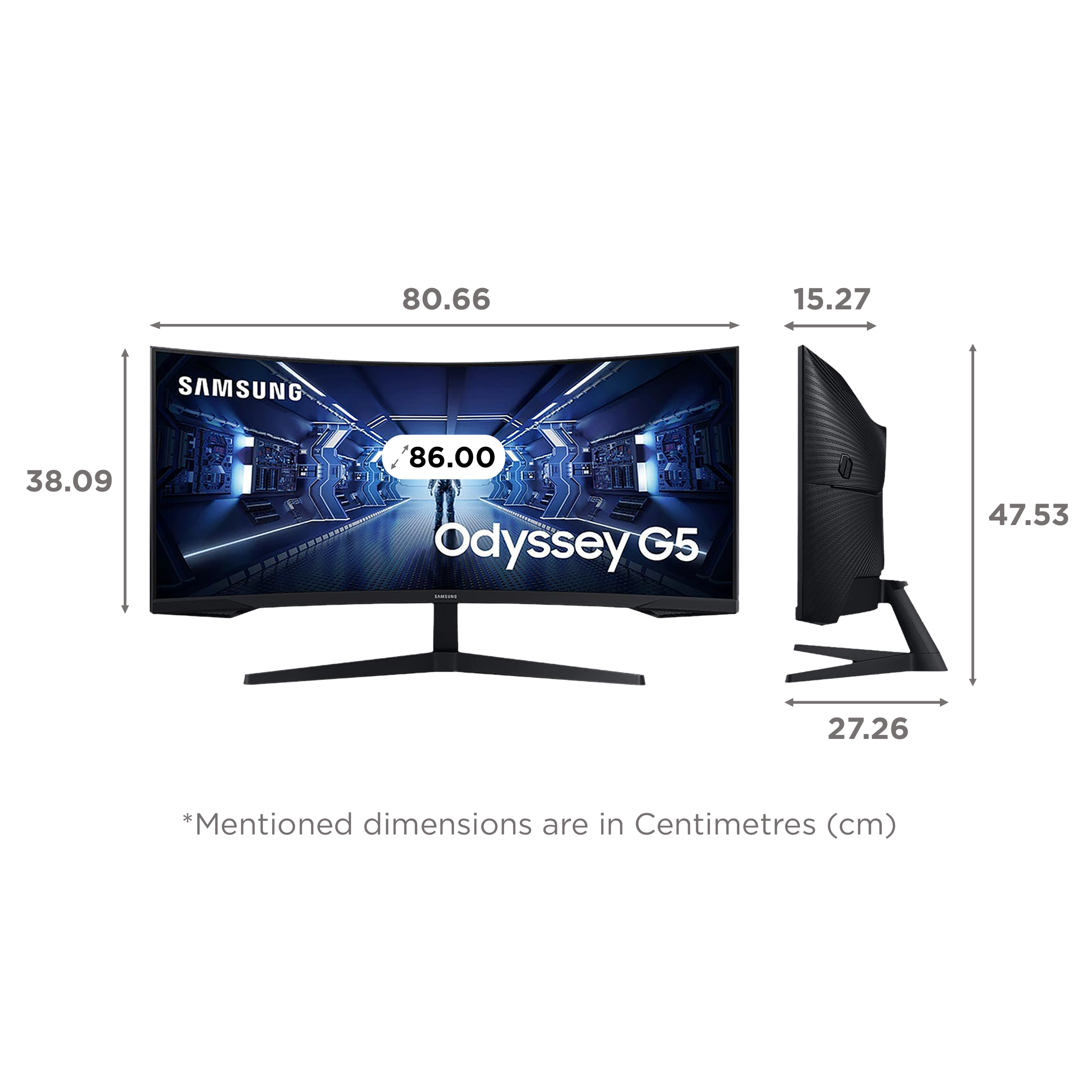 SAMSUNG Odyssey G5 86 cm (34 inch) Ultra WQHD VA Panel LED Curved Gaming Monitor with Black Equalizer_2