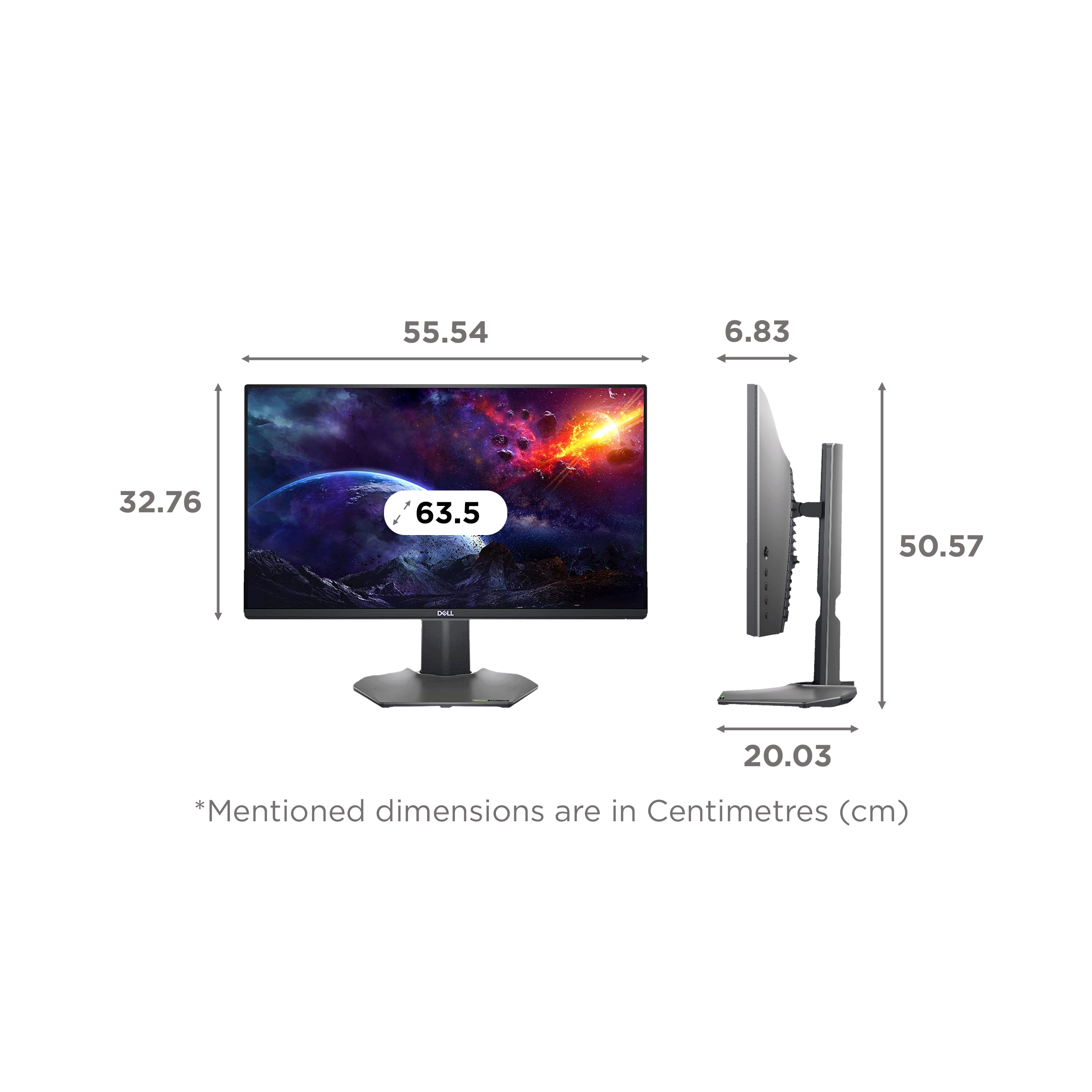 Dell S Series 63.5 cm (25 inch) Full HD IPS Panel LCD 3-Sided Ultra Thin Bezel Height Adjustable Gaming Monitor with NVIDIA G-Sync Compatible_2