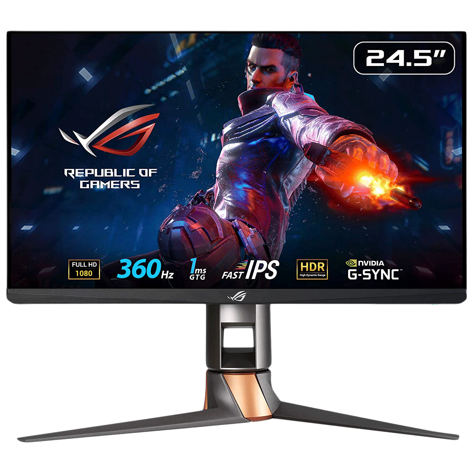 ASUS ROG Swift 62.23 cm (24.5 inch) Full HD IPS Panel LCD Height Adjustable Gaming Monitor with Flicker-Free Technology_1