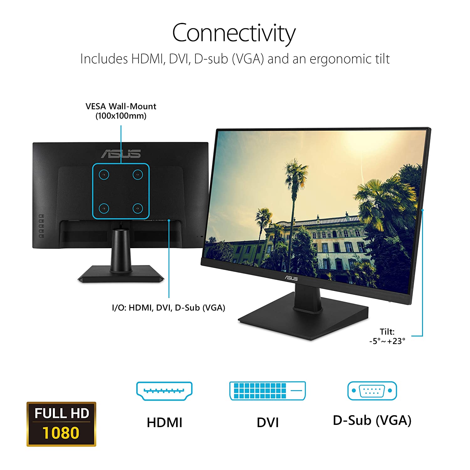 ASUS 60.45 cm (23.8 inch) Full HD IPS Panel LED Frameless Monitor with Eye Care Technology_9