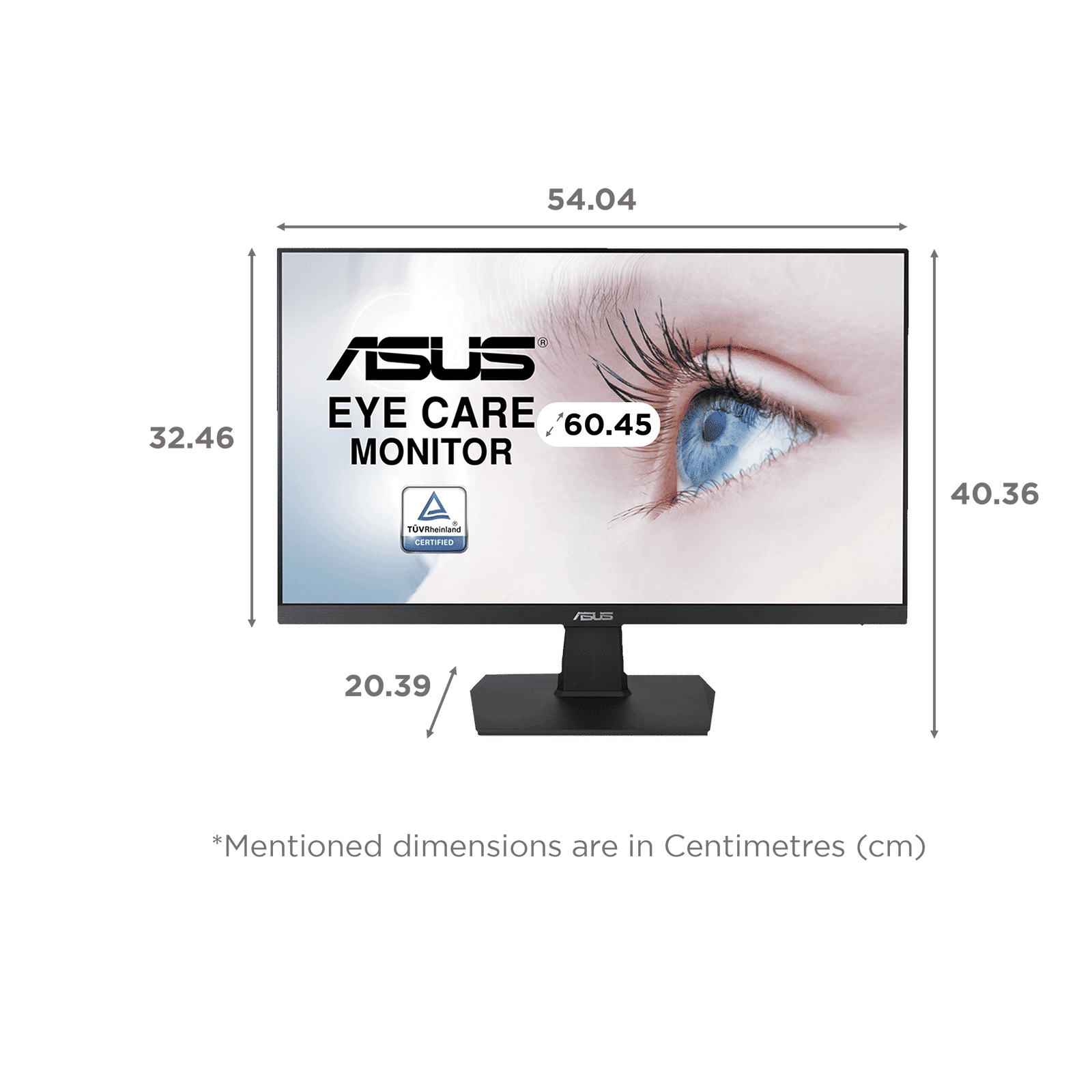 ASUS 60.45 cm (23.8 inch) Full HD IPS Panel LED Frameless Monitor with Eye Care Technology_2