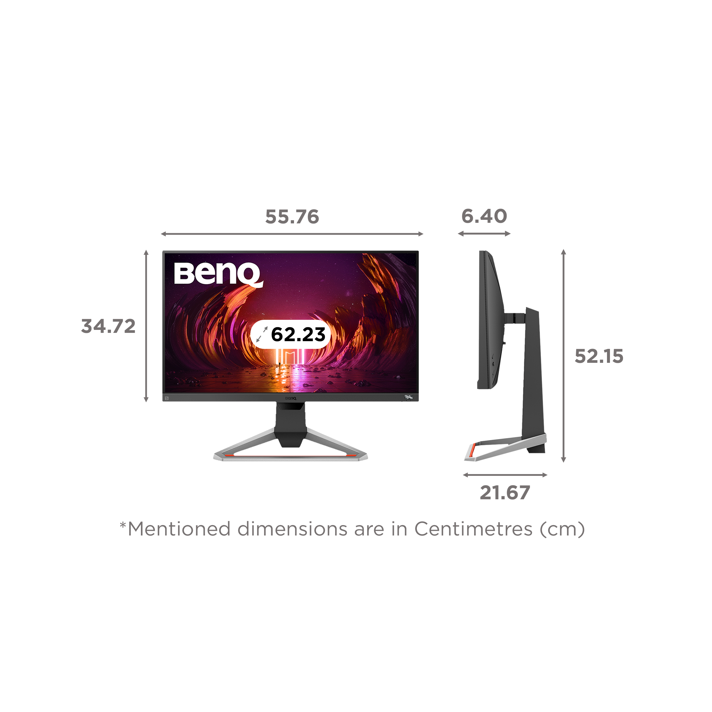 BenQ MOBIUZ 62.23 cm (24.5 inch) Full HD IPS Panel LED Bezel-Less Height Adjustable Gaming Monitor with Flicker-Free Technology BenQ MOBIUZ 62.23 cm (24.5 inch) Full HD IPS Panel LED Bezel-Less Height Adjustable Gaming Monitor with Flicker-Free Technology_2