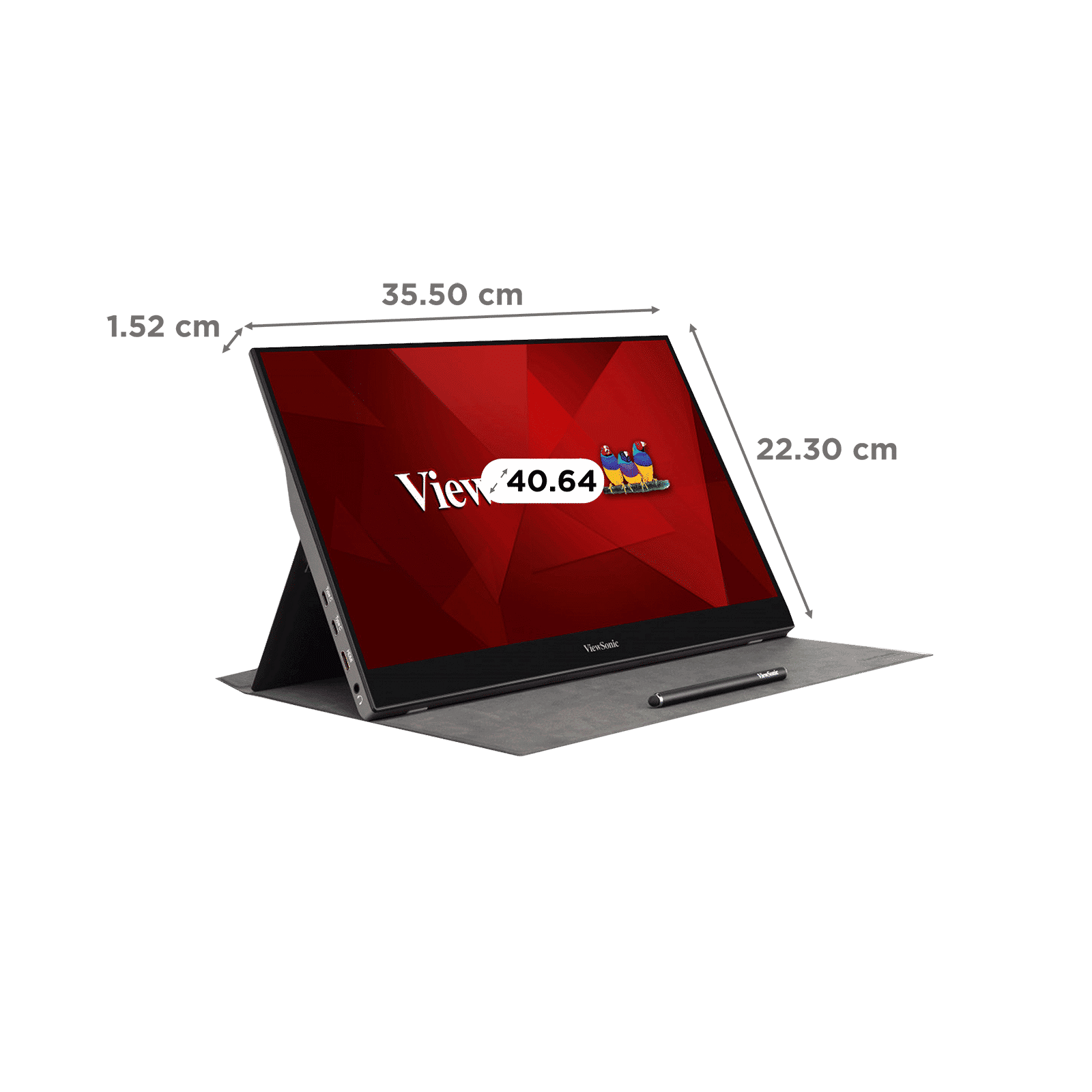 ViewSonic TD1655 39.62cm (15.6 inch) Full HD IPS Panel Monitor with Pivot Able Display_2