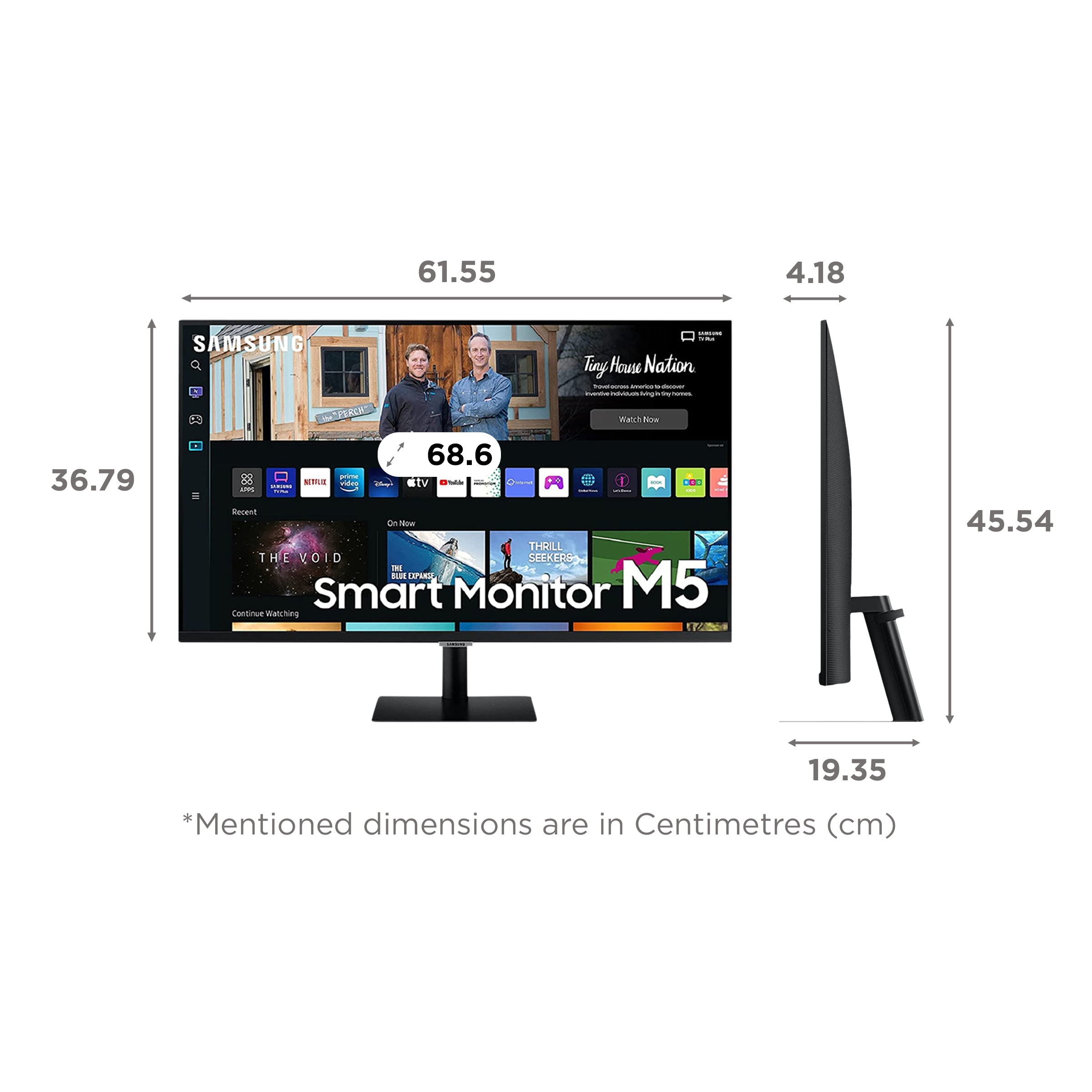 SAMSUNG M5 68.6 cm (27 inch) Full HD VA Panel LED Ultra Wide Monitor with Flicker-Free Technology_2