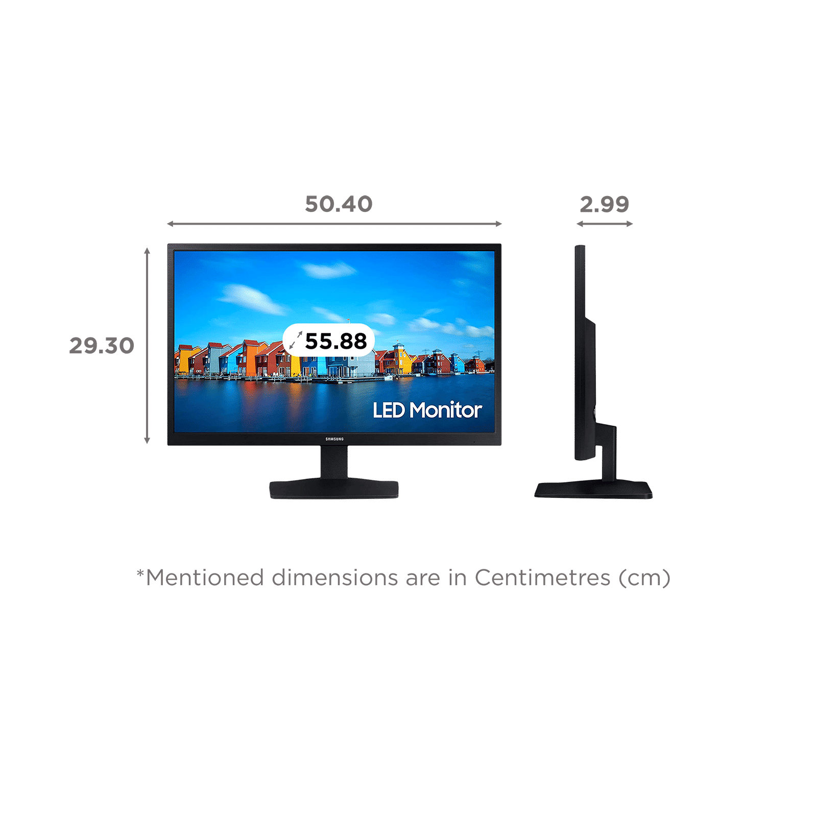 SAMSUNG LS22A334NHW 55.88 cm (22 inch) Full HD LED Panel Monitor with Eye Saver Mode_2