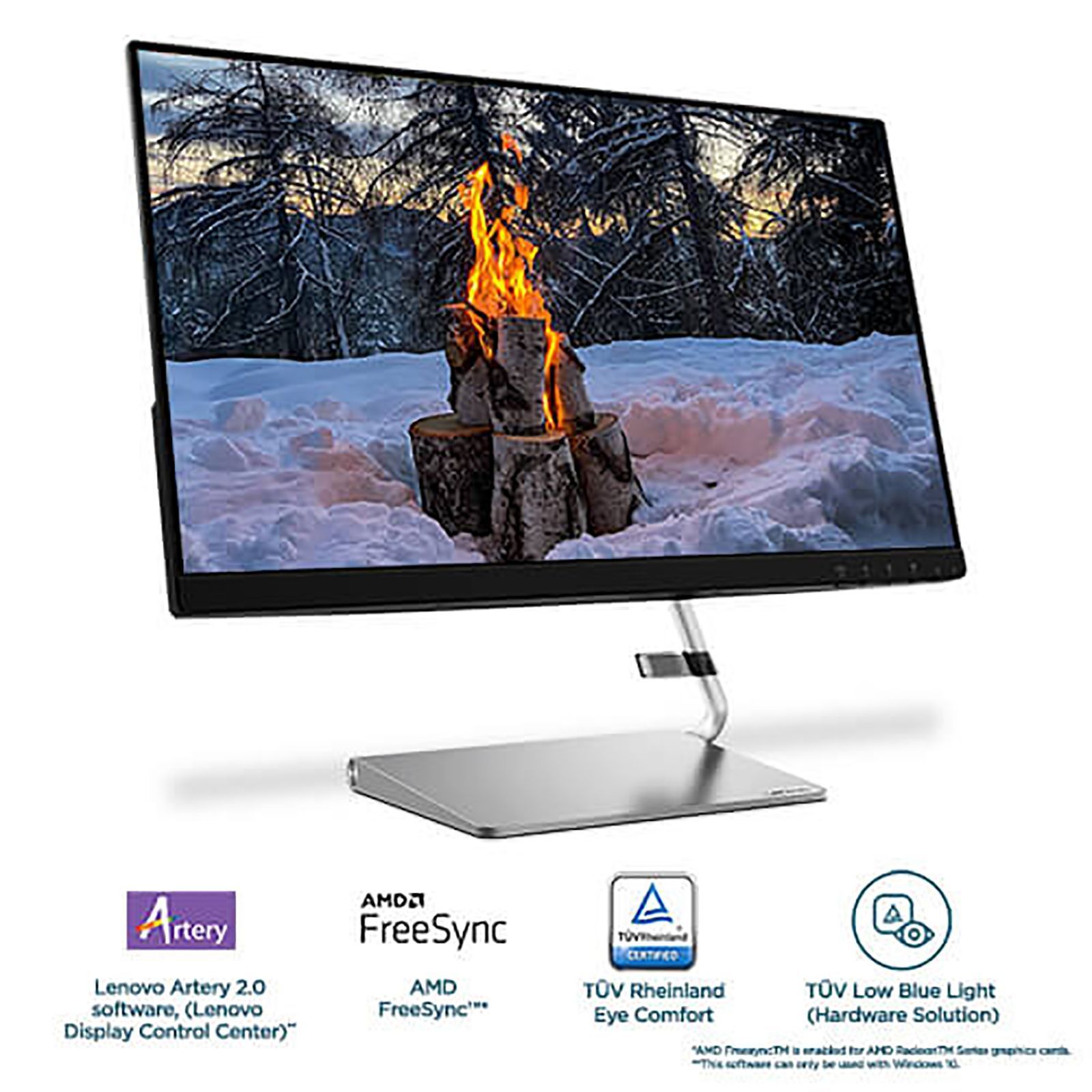 Lenovo Q24i-20 60.45 cm (23.8 inch) Full HD IPS Panel LCD 3-Side Near Edgeless Bezel Height Adjustable Monitor with AMD FreeSync Premium Technology_13