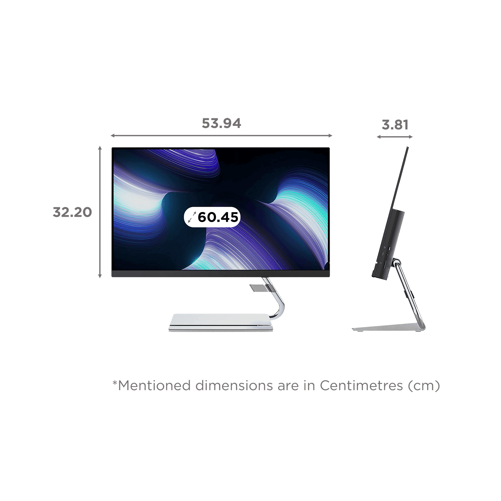 Lenovo Q24i-20 60.45 cm (23.8 inch) Full HD IPS Panel LCD 3-Side Near Edgeless Bezel Height Adjustable Monitor with AMD FreeSync Premium Technology_2