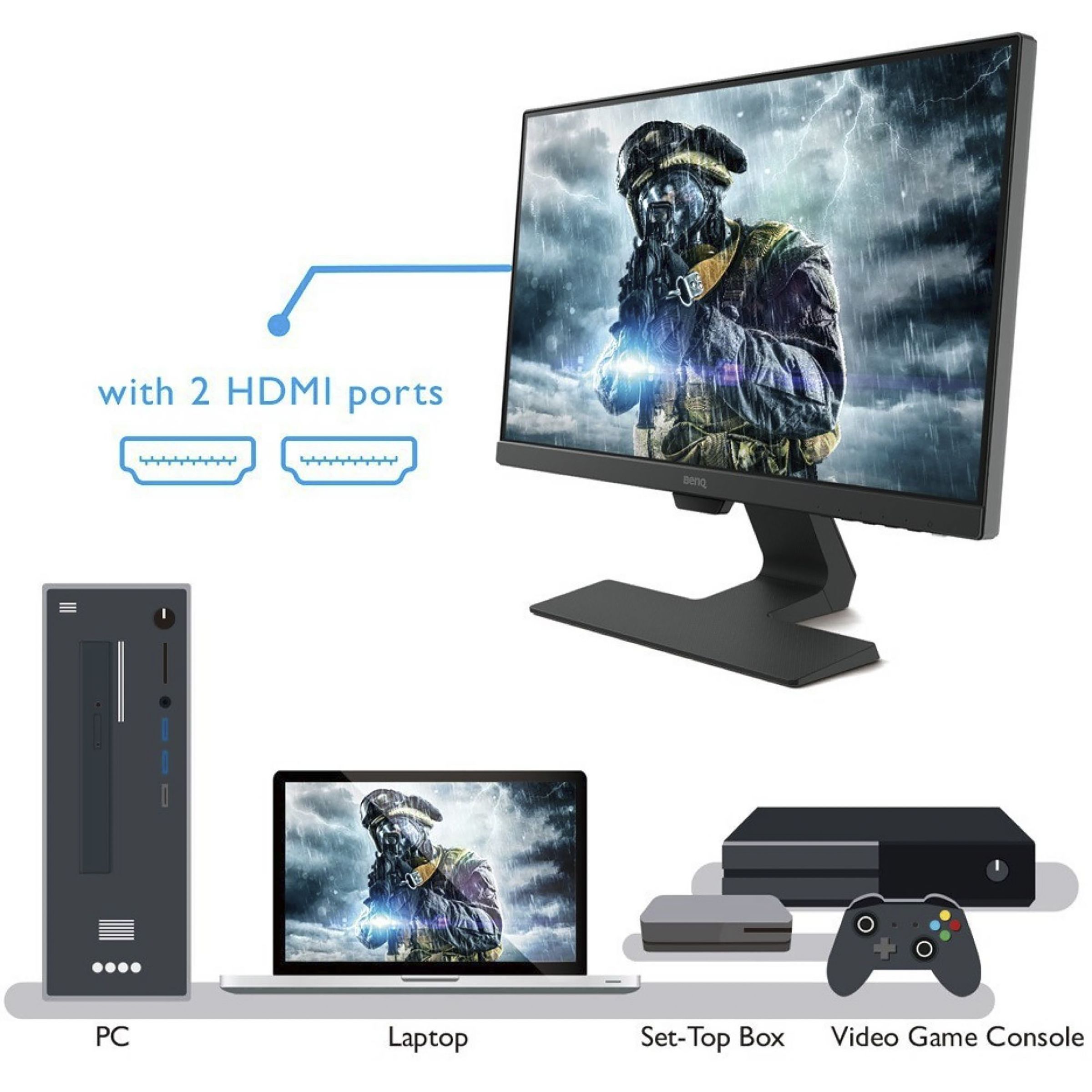 BenQ Home 54.61 cm (21.5 inch) Full HD VA Panel LED Ultra Slim Bezel Monitor with Brightness Intelligence Technology_18