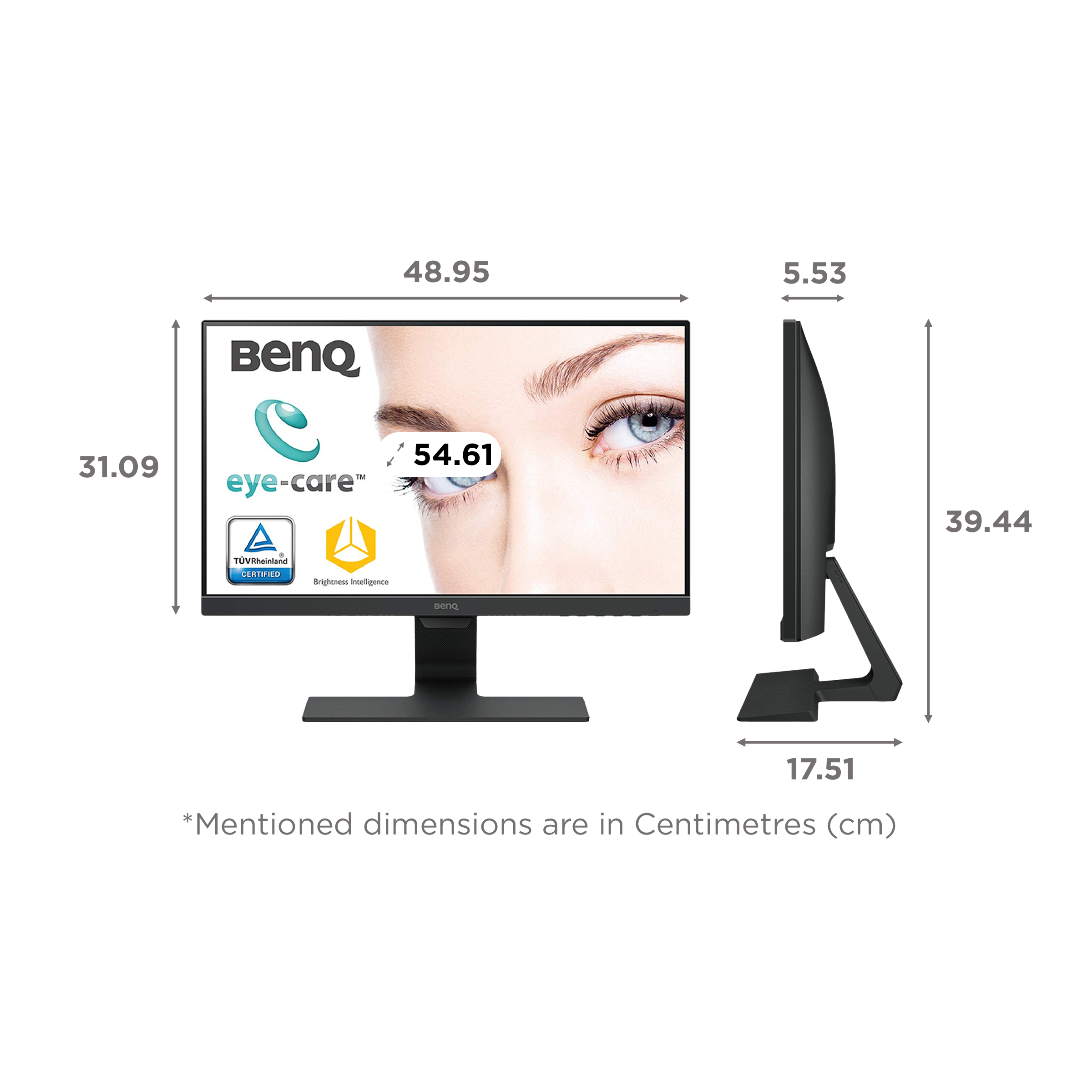 BenQ Home 54.61 cm (21.5 inch) Full HD VA Panel LED Ultra Slim Bezel Monitor with Brightness Intelligence Technology_2