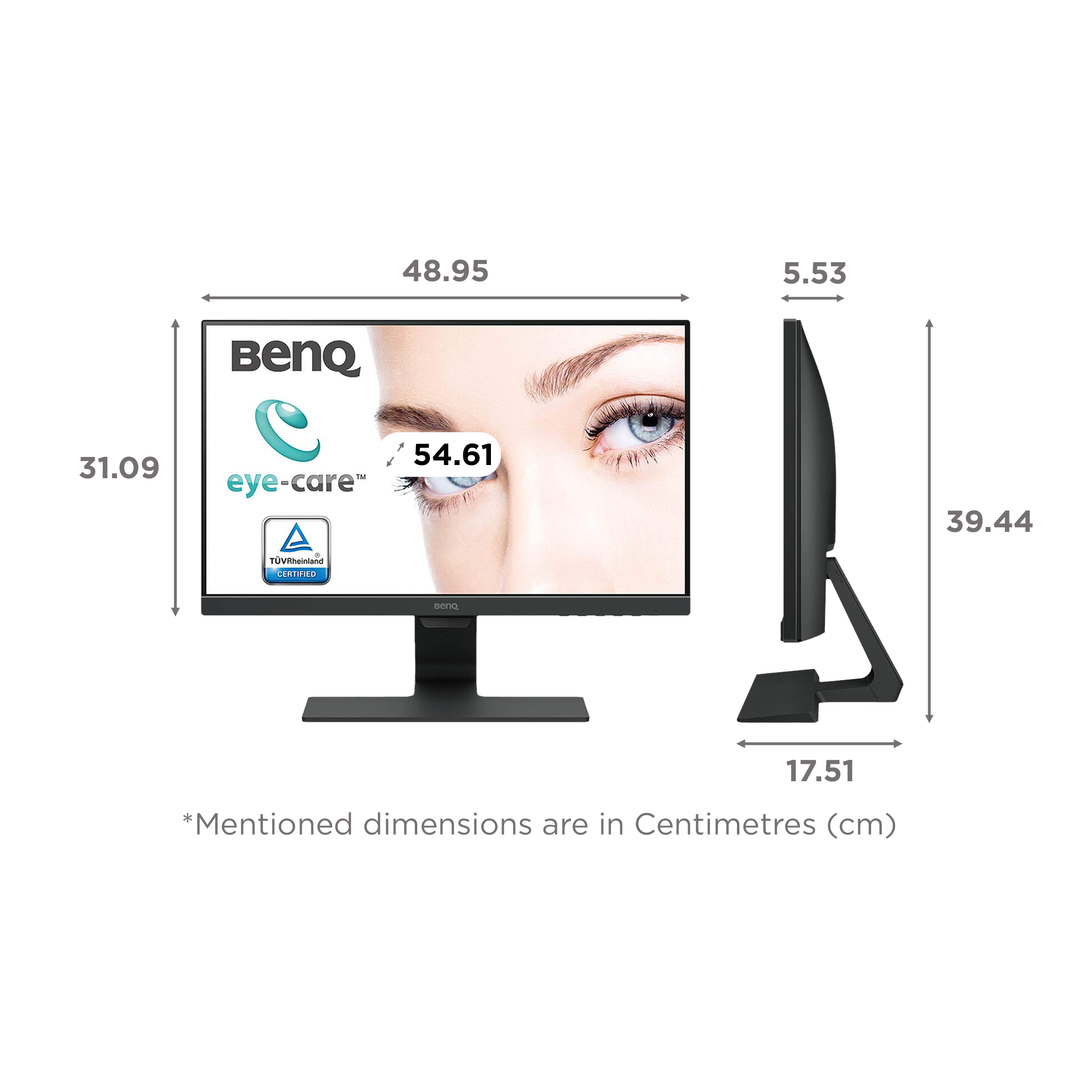 BenQ Home 54.61 cm (21.5 inch) Full HD IPS Panel LED Ultra Slim Bezel Monitor with Brightness Intelligence Technology_2