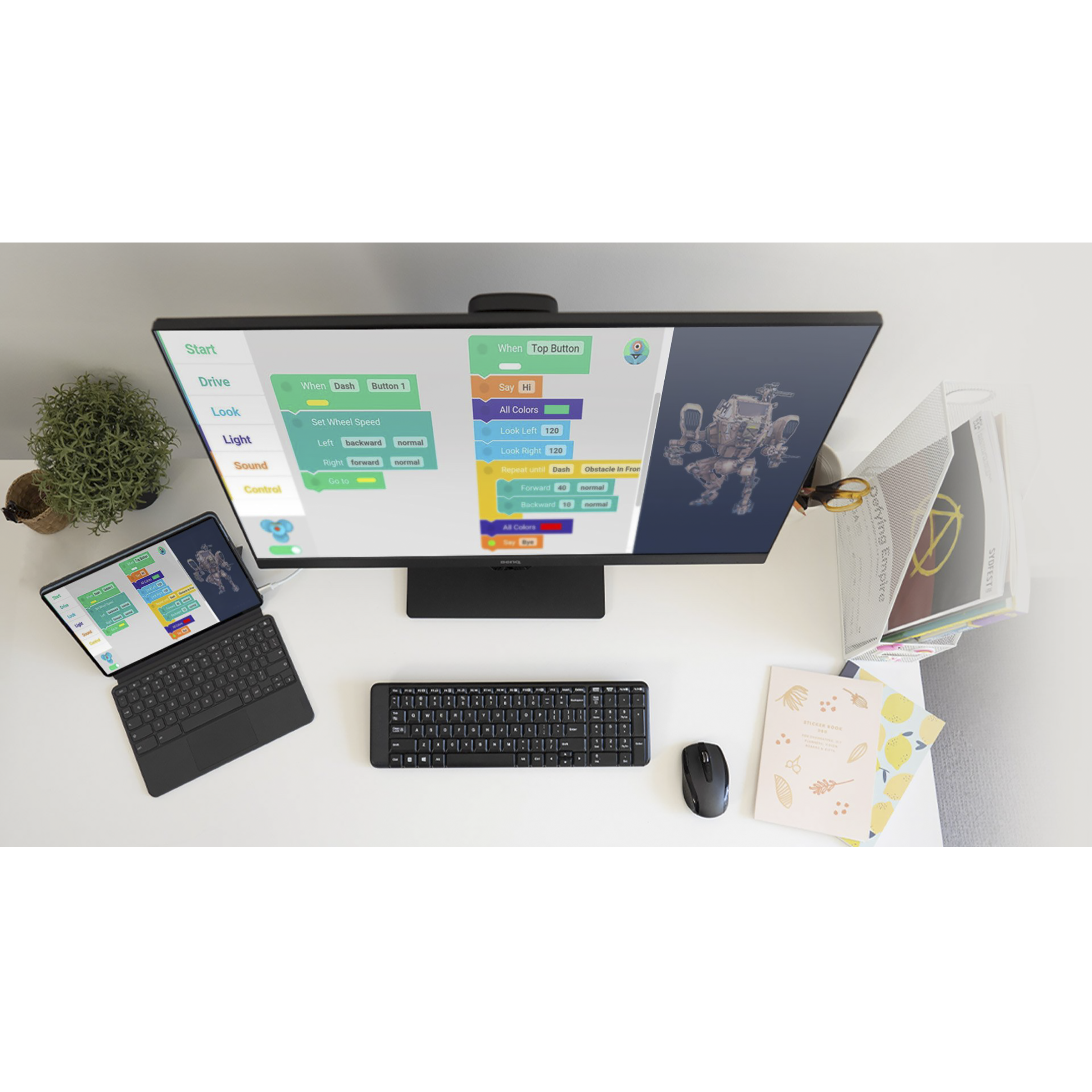 BenQ Home 68.58 cm (27 inch) Full HD IPS Panel LED Ultra Slim Bezel Height Adjustable Monitor with Brightness Intelligence Technology_16