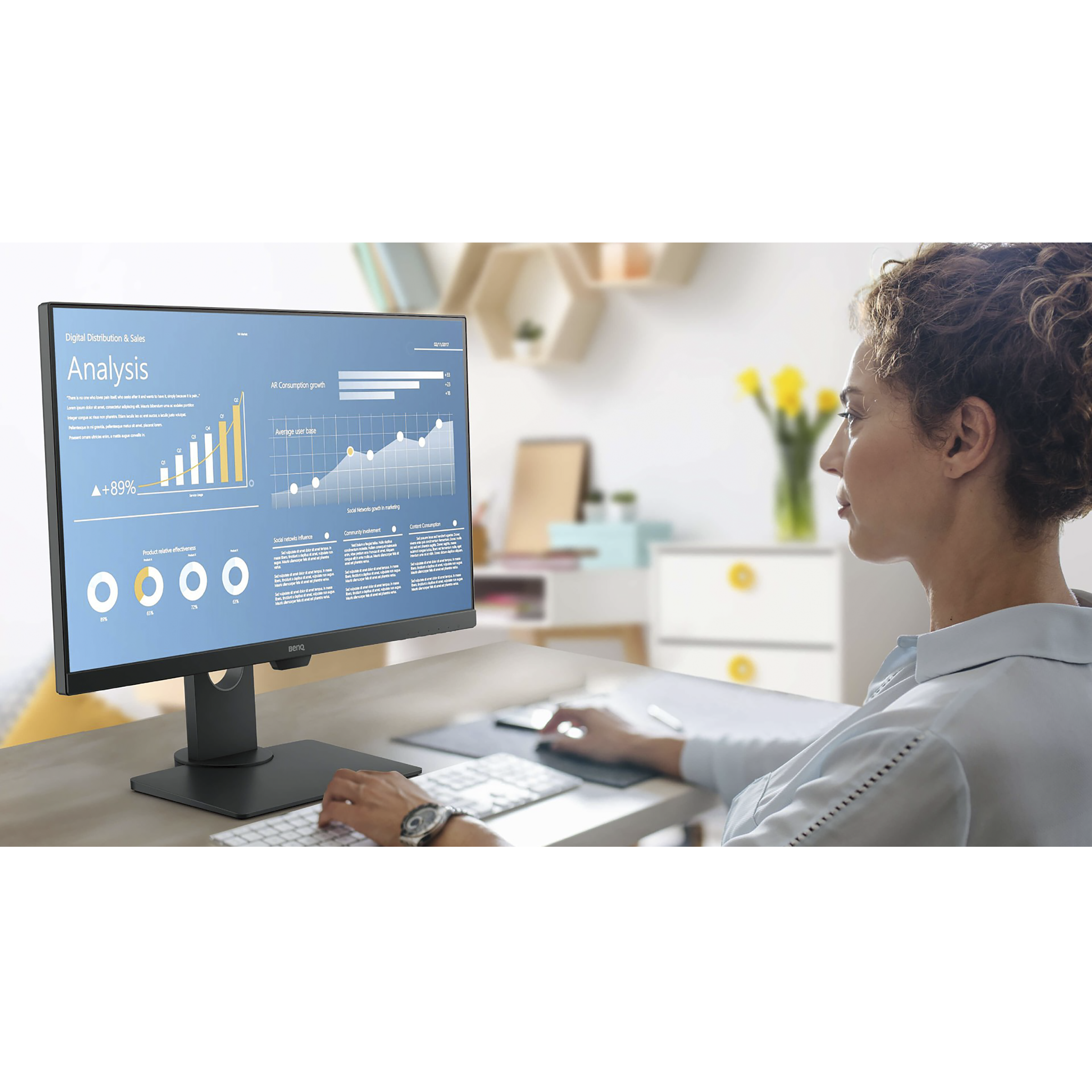 BenQ Home 68.58 cm (27 inch) Full HD IPS Panel LED Ultra Slim Bezel Height Adjustable Monitor with Brightness Intelligence Technology_17