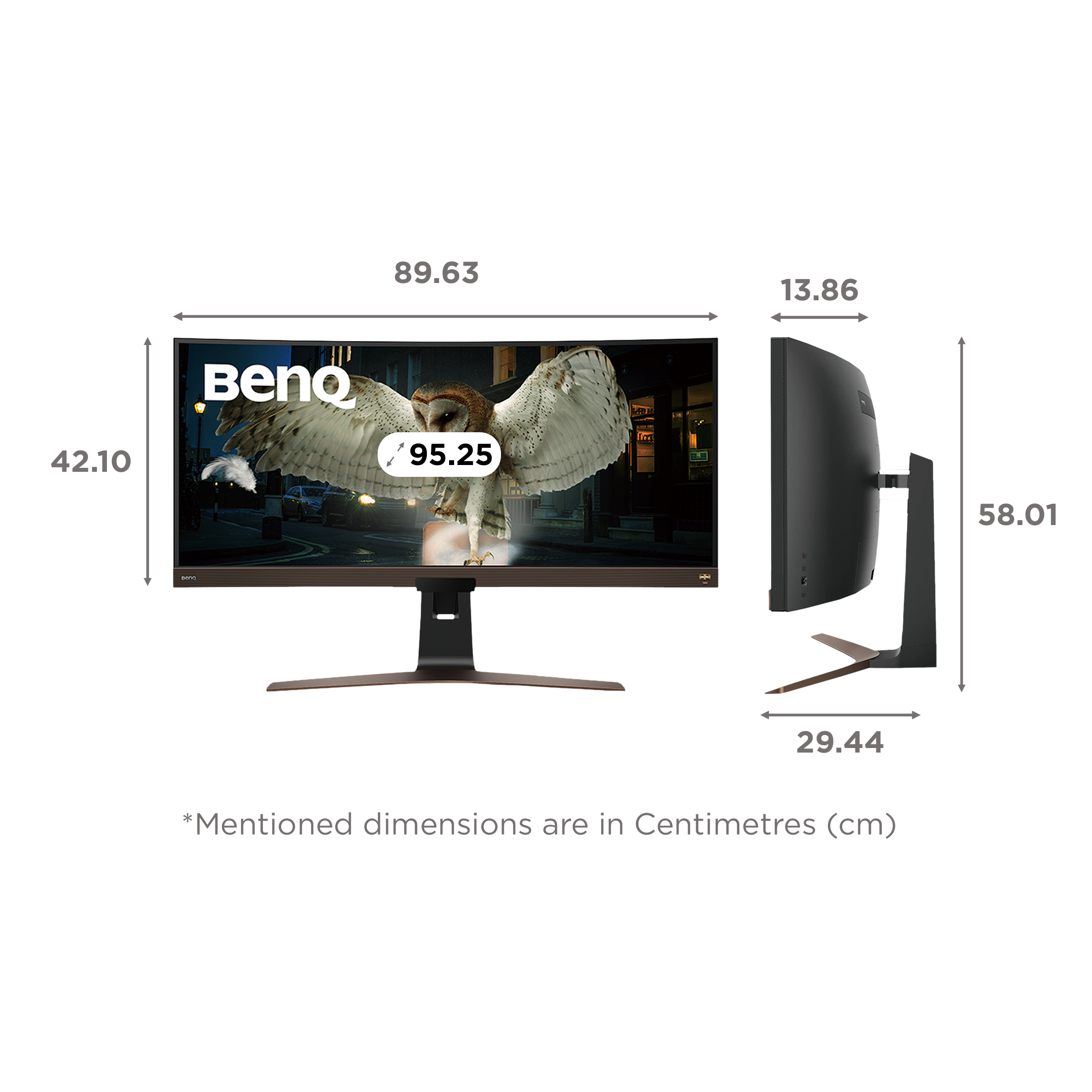 BenQ 95.25 cm (37.5 inch) WQHD IPS Panel LED Curved Height Adjustable Gaming Monitor with Flicker-Free Technology_2