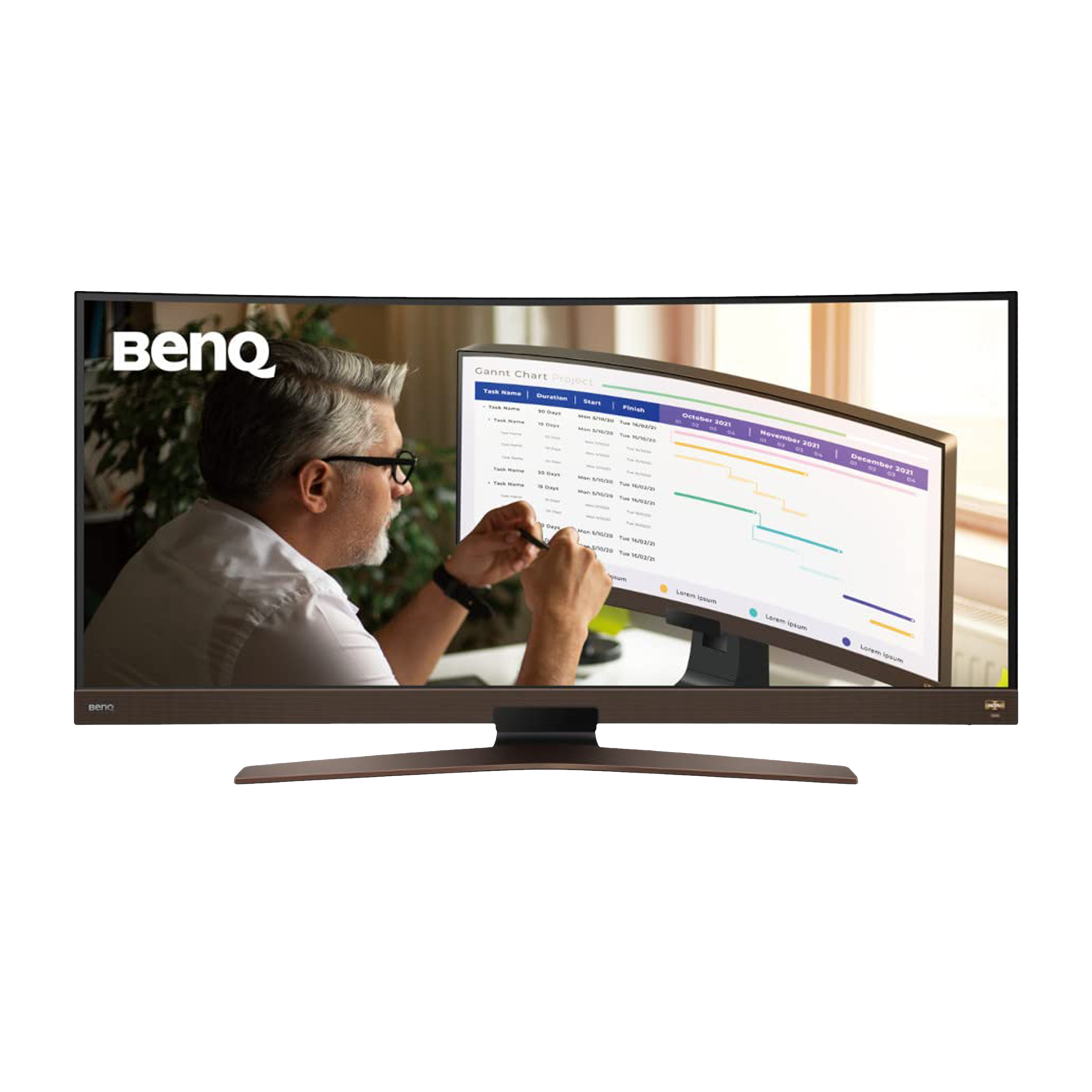 BenQ 95.25 cm (37.5 inch) WQHD IPS Panel LED Curved Height Adjustable Gaming Monitor with Flicker-Free Technology_9