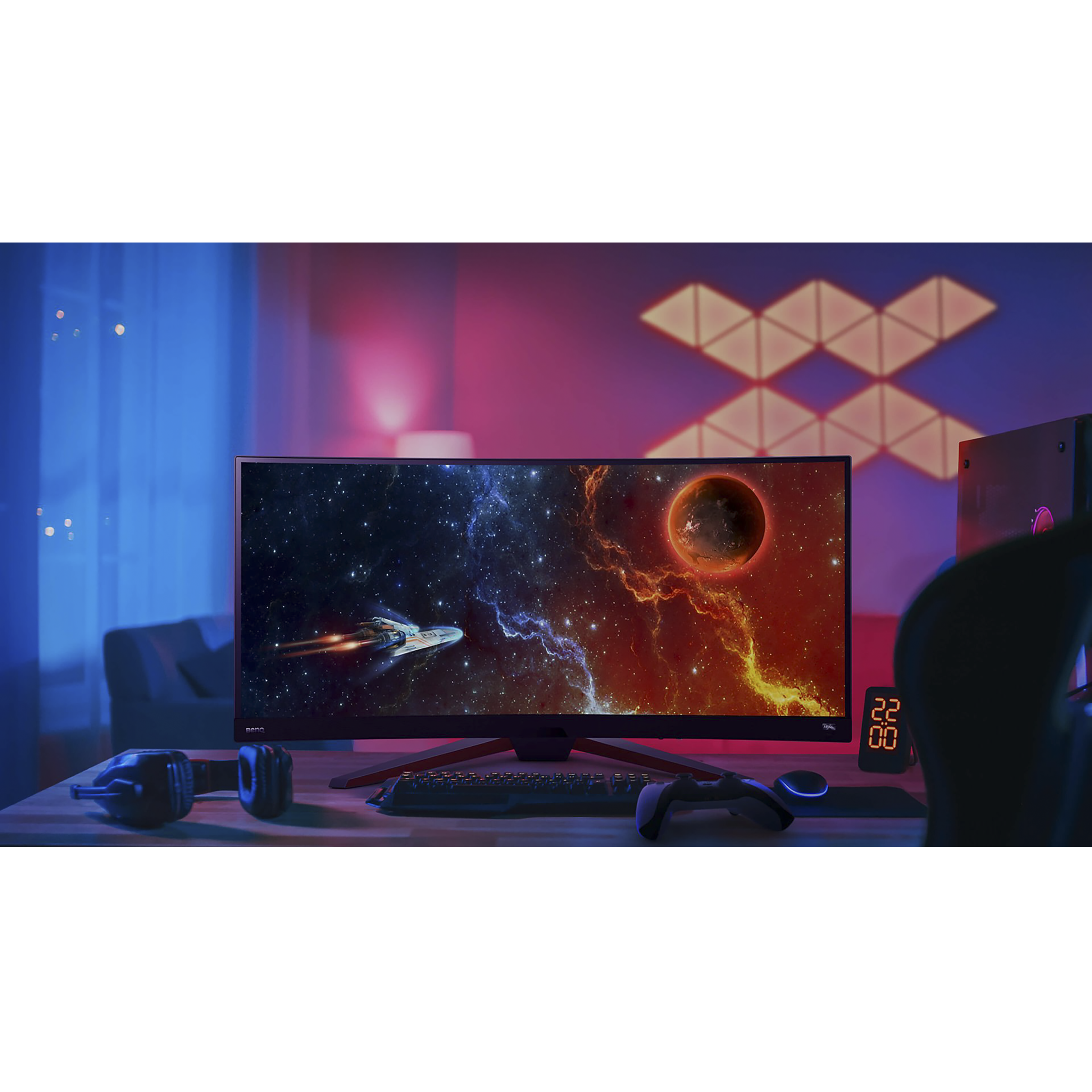 BenQ MOBIUZ 86.36 cm (34 inch) WQHD IPS Panel LCD Bezel-Less Height Adjustable Gaming Monitor with Flicker-Free Technology BenQ MOBIUZ 86.36 cm (34 inch) WQHD IPS Panel LCD Bezel-Less Height Adjustable Gaming Monitor with Flicker-Free Technology_10