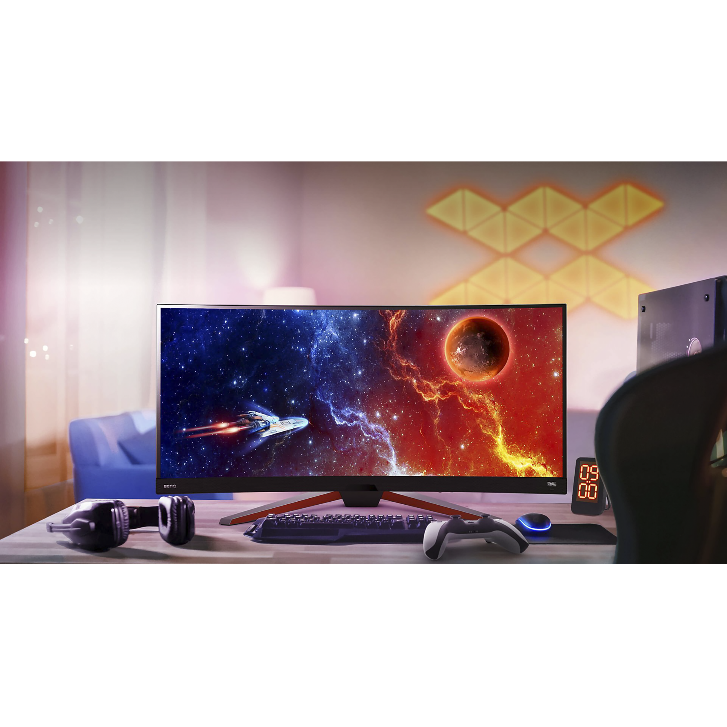 BenQ MOBIUZ 86.36 cm (34 inch) WQHD IPS Panel LCD Bezel-Less Height Adjustable Gaming Monitor with Flicker-Free Technology BenQ MOBIUZ 86.36 cm (34 inch) WQHD IPS Panel LCD Bezel-Less Height Adjustable Gaming Monitor with Flicker-Free Technology_9