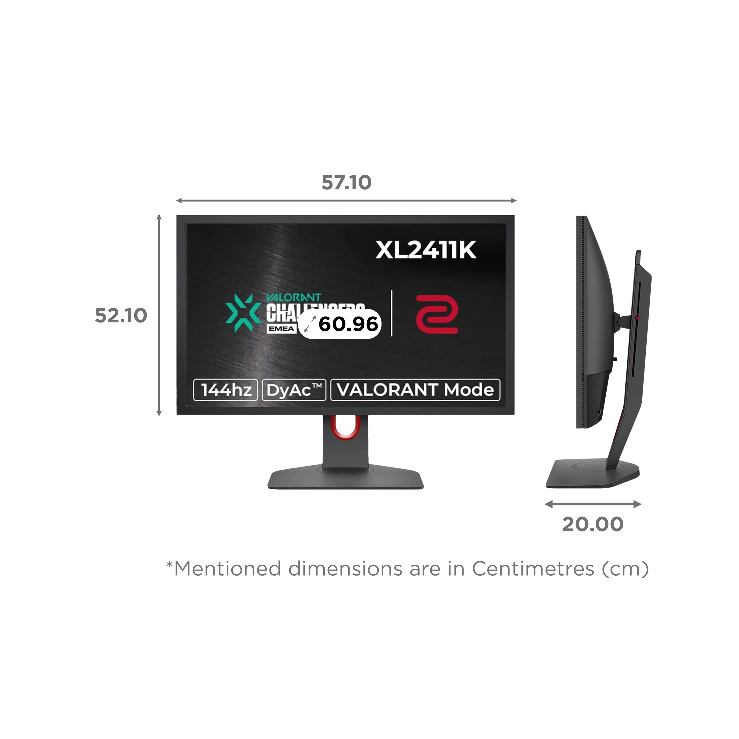 BenQ ZOWIE 60.96 cm (24 inch) Full HD TN Panel LCD Height Adjustable Gaming Monitor with DyAc Technology_2