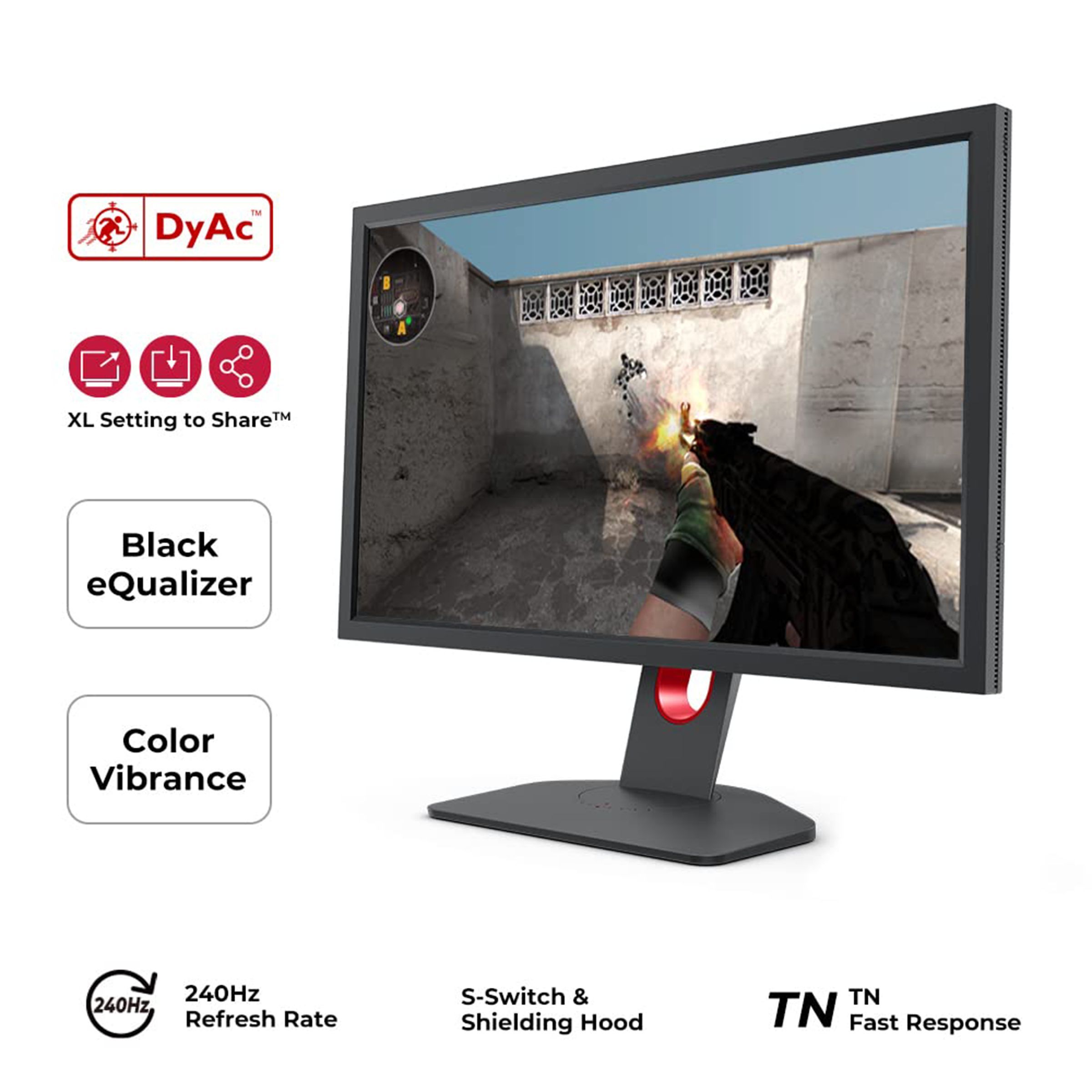 BenQ ZOWIE 62.23 cm (24.5 inch) Full HD TN Panel LCD Height Adjustable Gaming Monitor with DyAc Technology_12