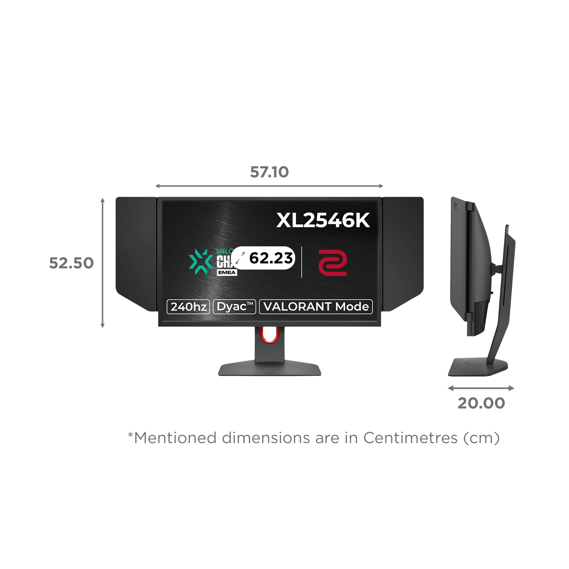 BenQ ZOWIE 62.23 cm (24.5 inch) Full HD TN Panel LCD Height Adjustable Gaming Monitor with DyAc Technology_2