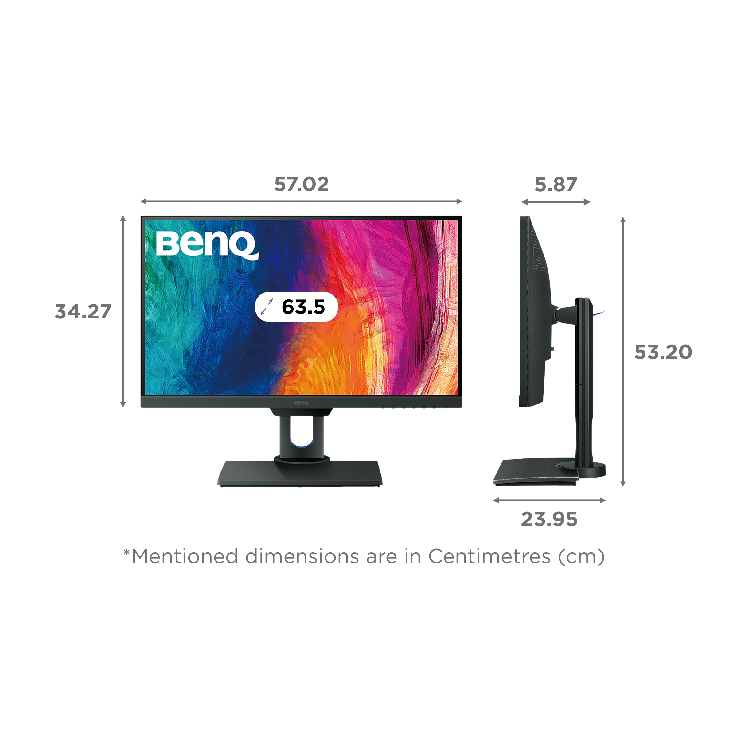 BenQ DesignVue 63.5 cm (25 inch) QHD IPS Panel LED Thin Bezel Height Adjustable Monitor with AQCOLOR Technology BenQ DesignVue 63.5 cm (25 inch) QHD IPS Panel LED Thin Bezel Height Adjustable Monitor with AQCOLOR Technology_2